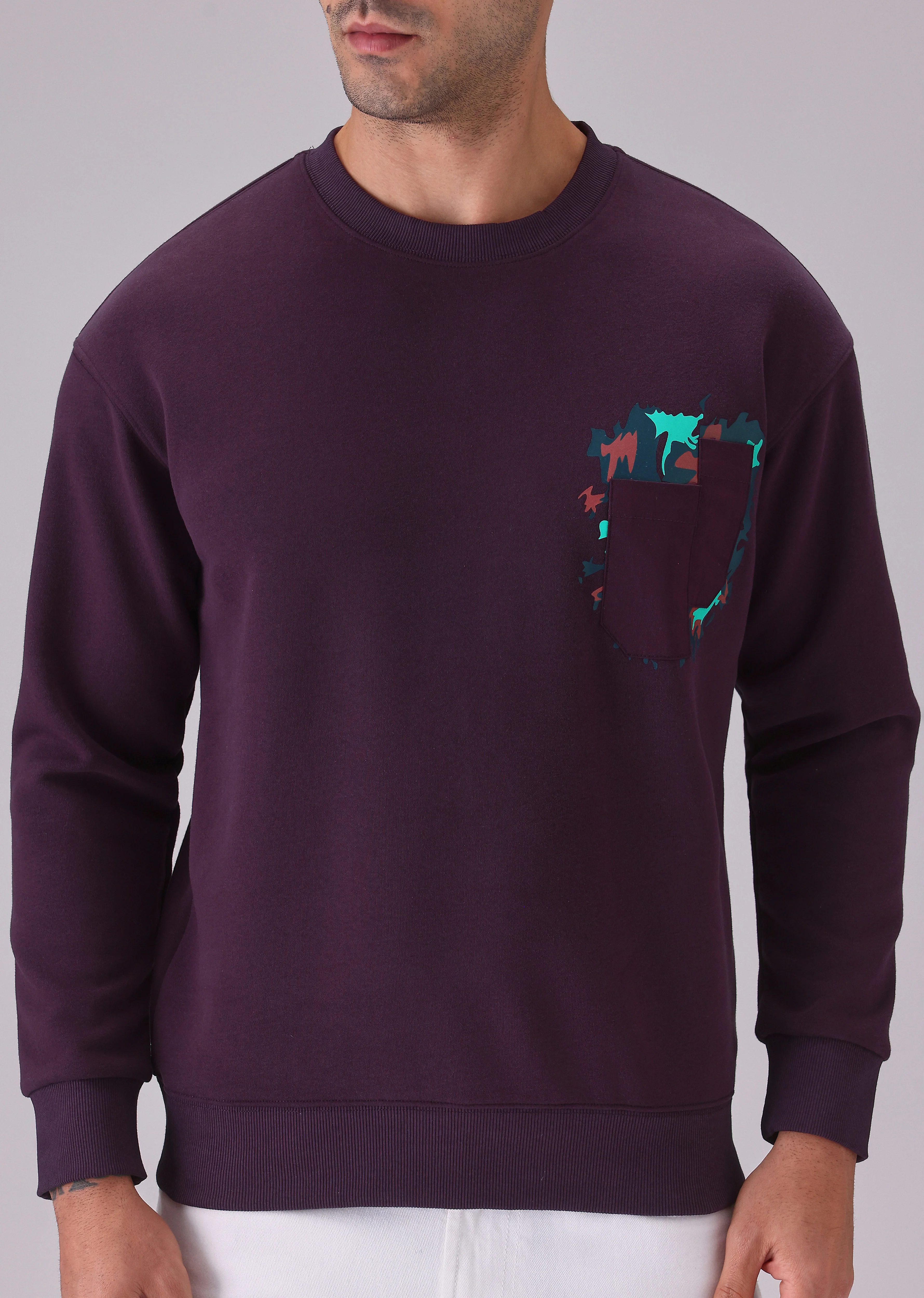 Violet Graphic Pocket Sweatshirt - Image 7