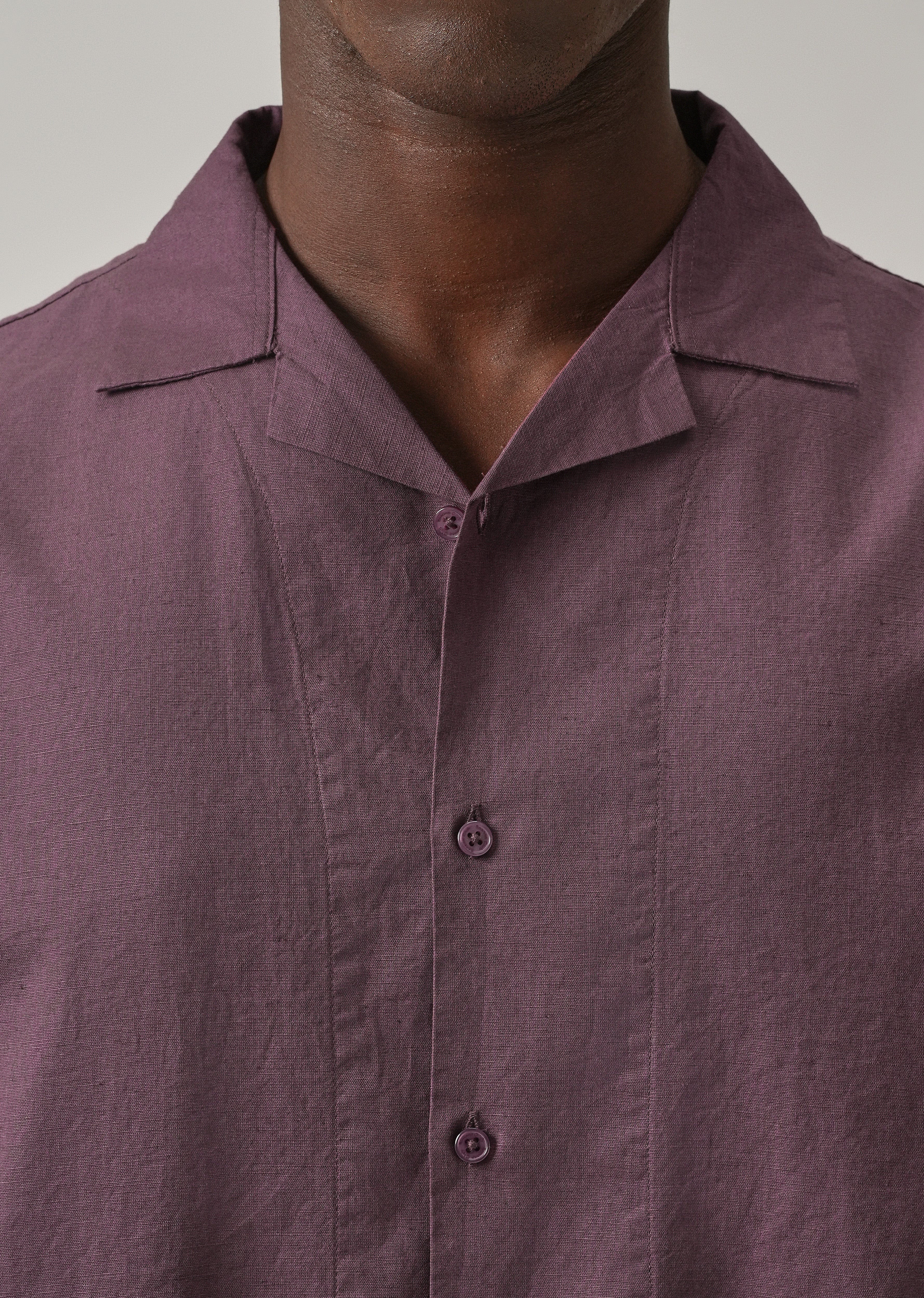 Violet Cotton/Linen Shirt - Image 5