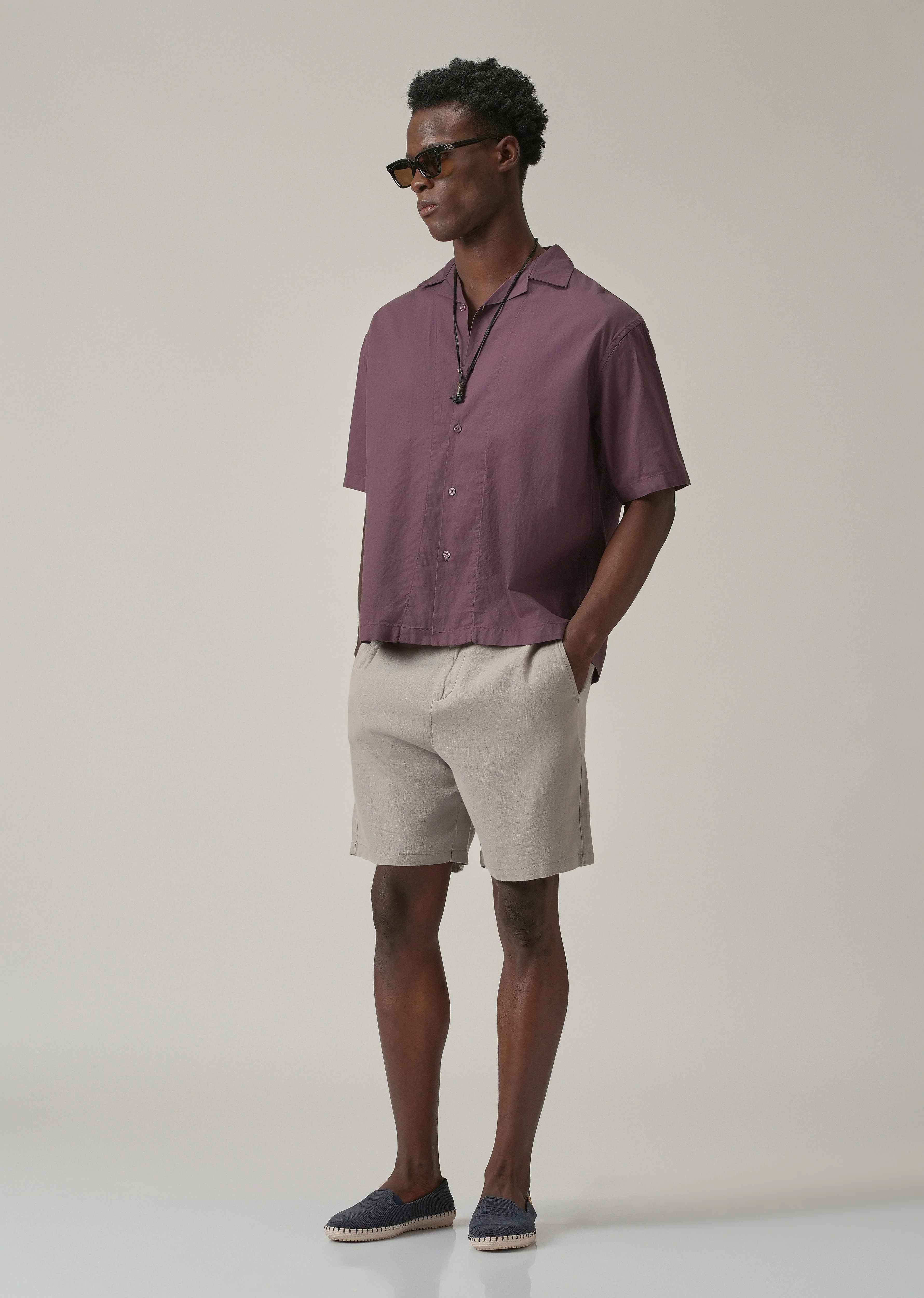 Violet Cotton/Linen Shirt - Image 6
