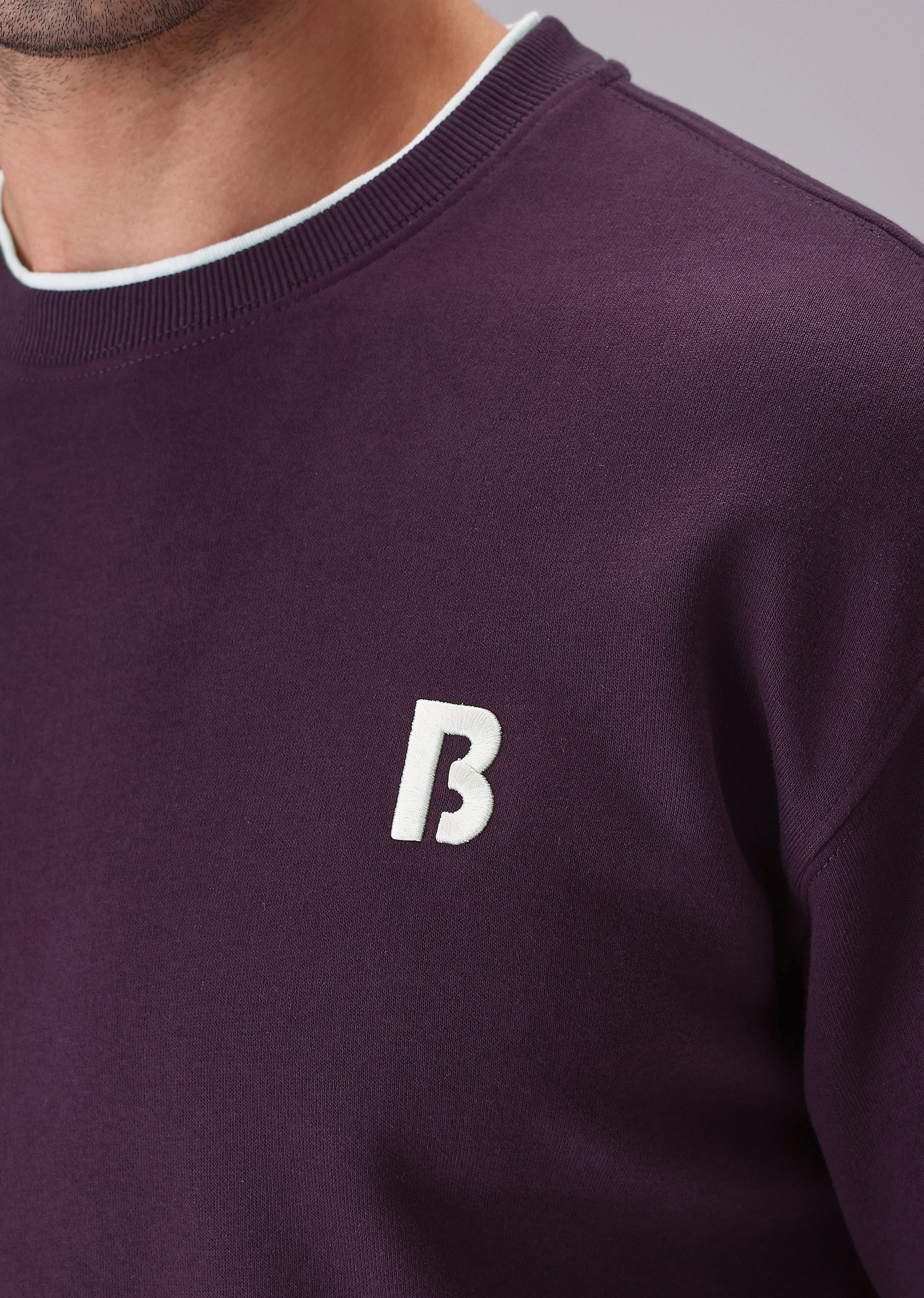 Violet White Contrast Sweatshirt - Image 6