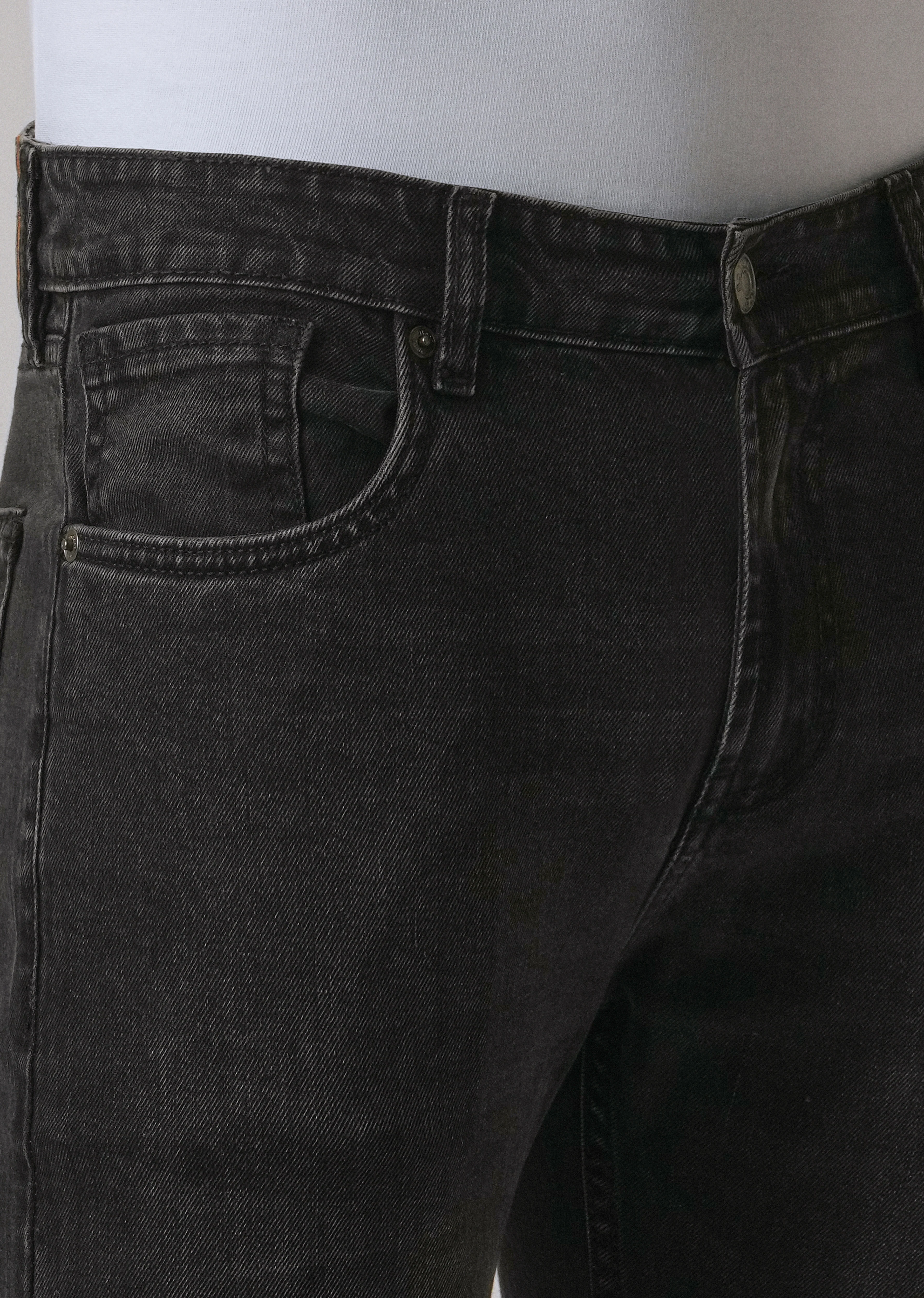 Washed Black Slim Fit Jeans - Image 5
