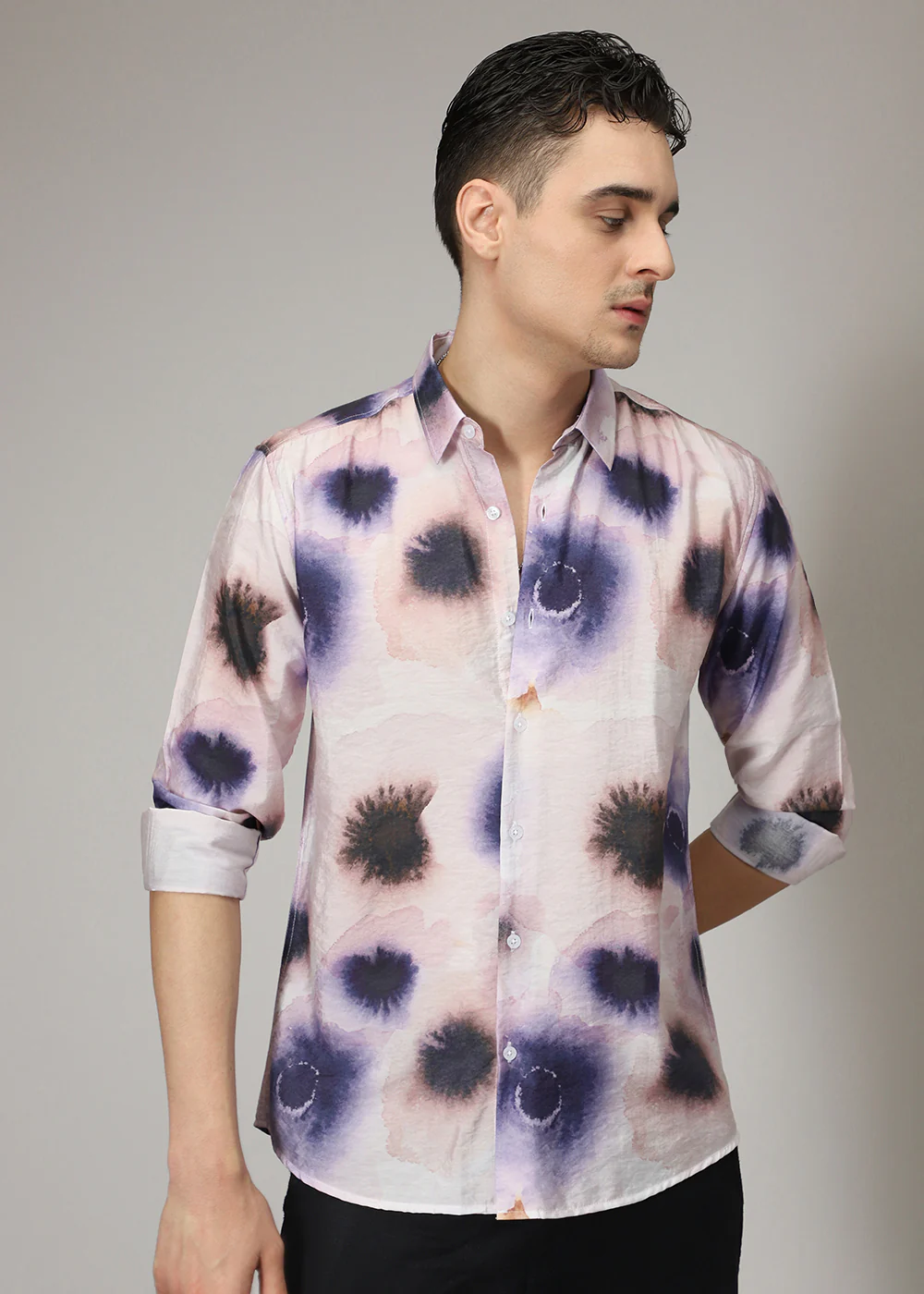 Watercolor Multi Print Shirt - Image 3