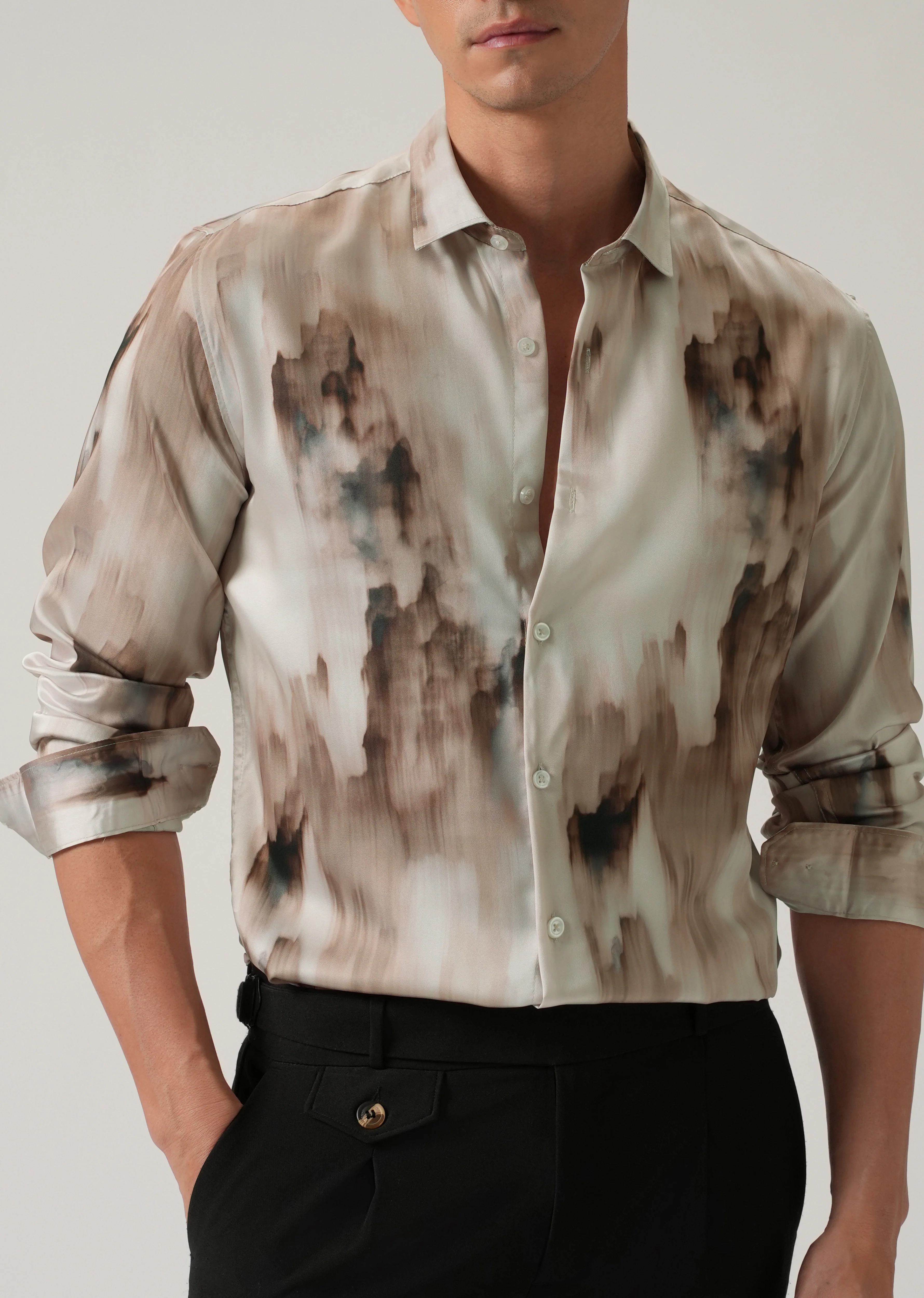 Watercolor Print Shirt - Image 7