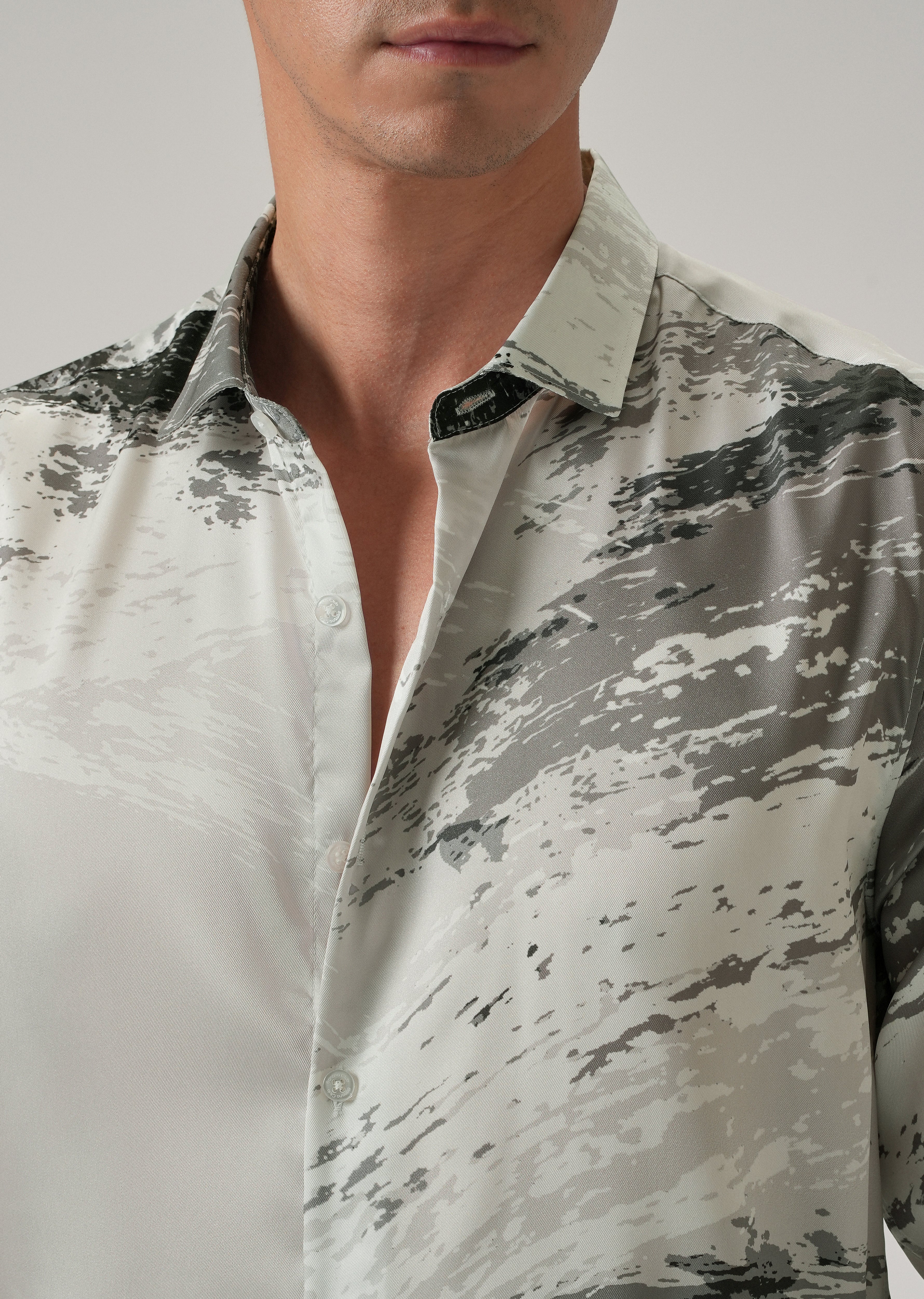 Watercolor Wash Print Shirt - Image 5