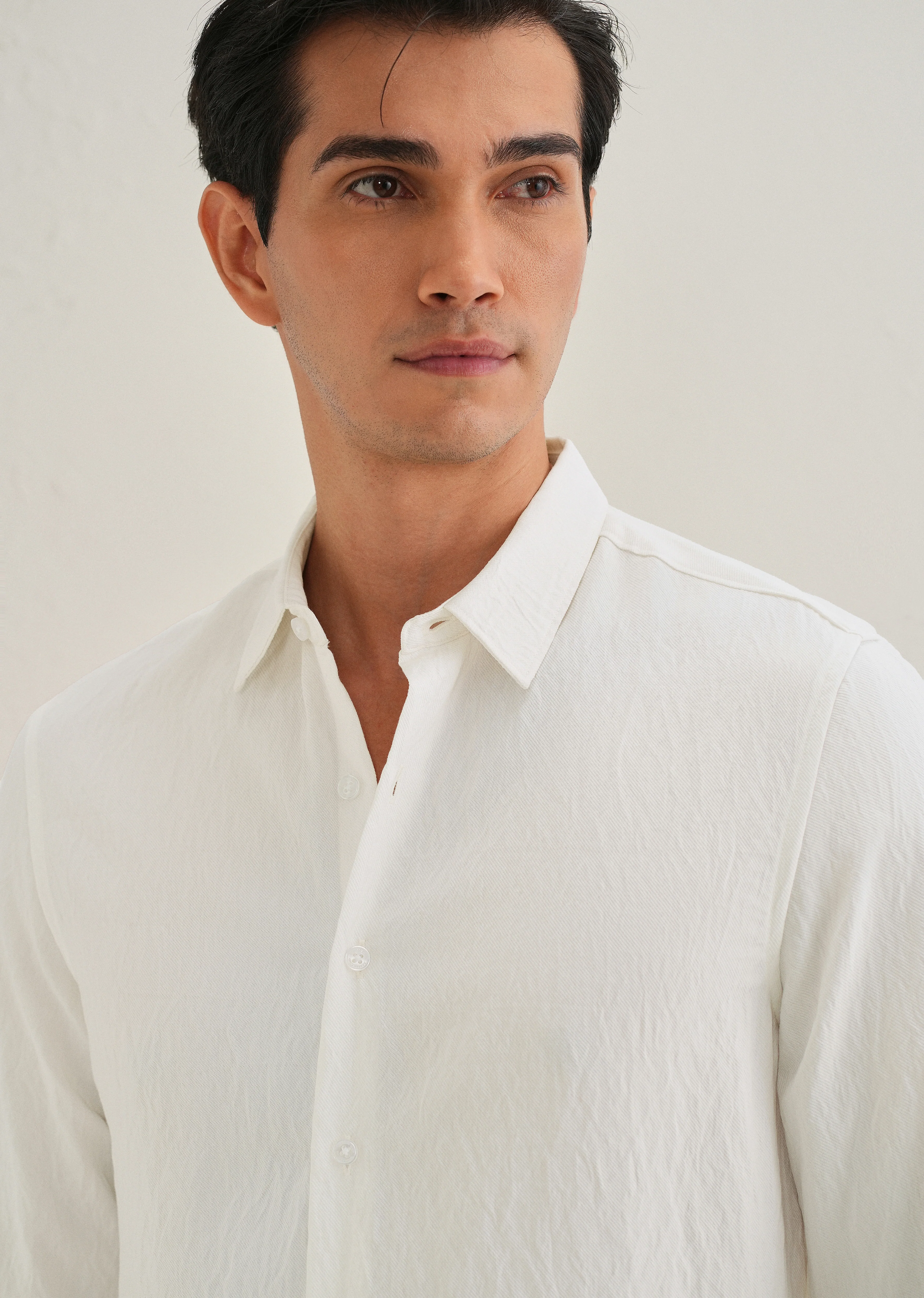White & Dusty Rose Dip-Dyed Shirt - Image 7