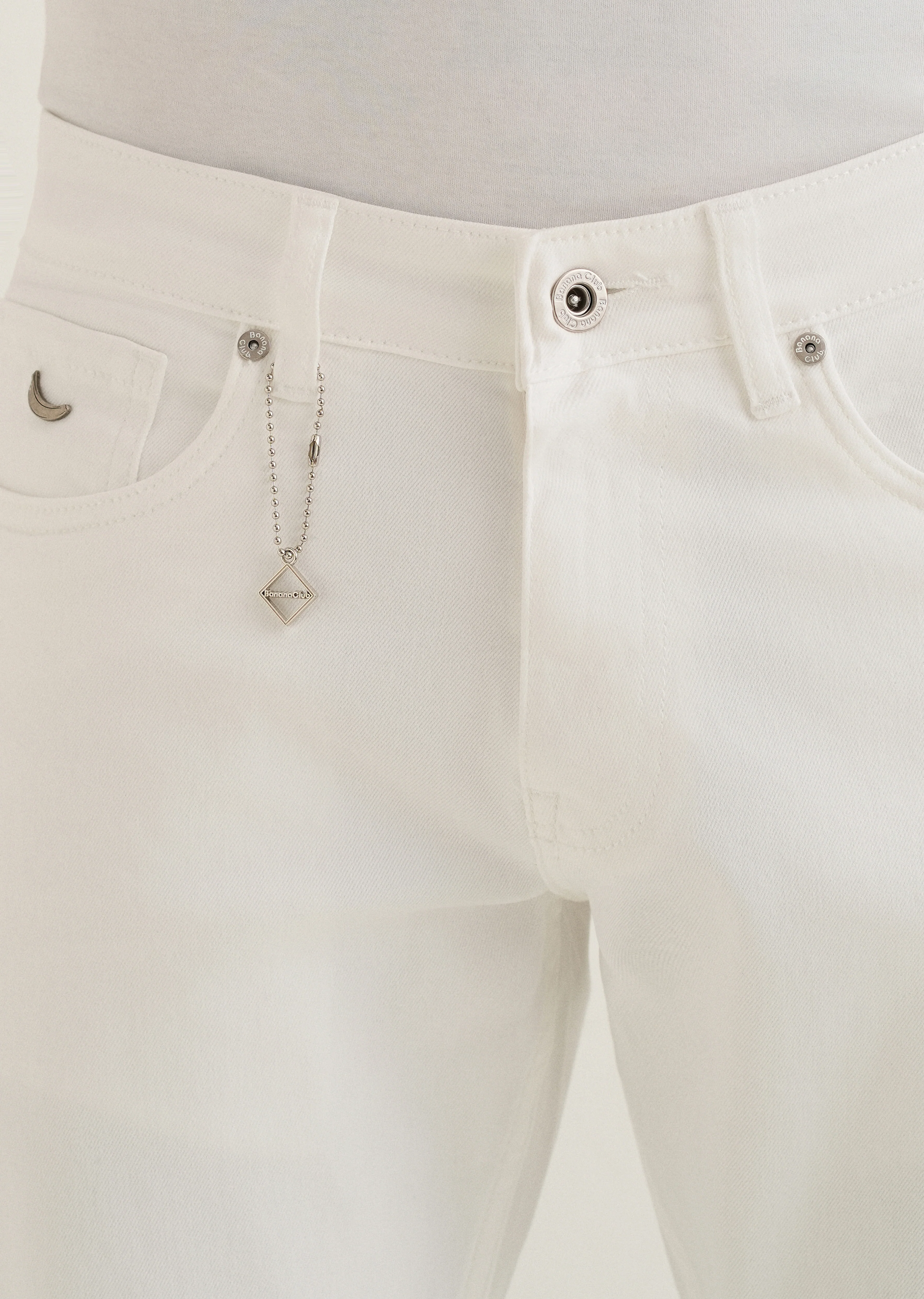 White Ankle Fit Jeans - Image 3