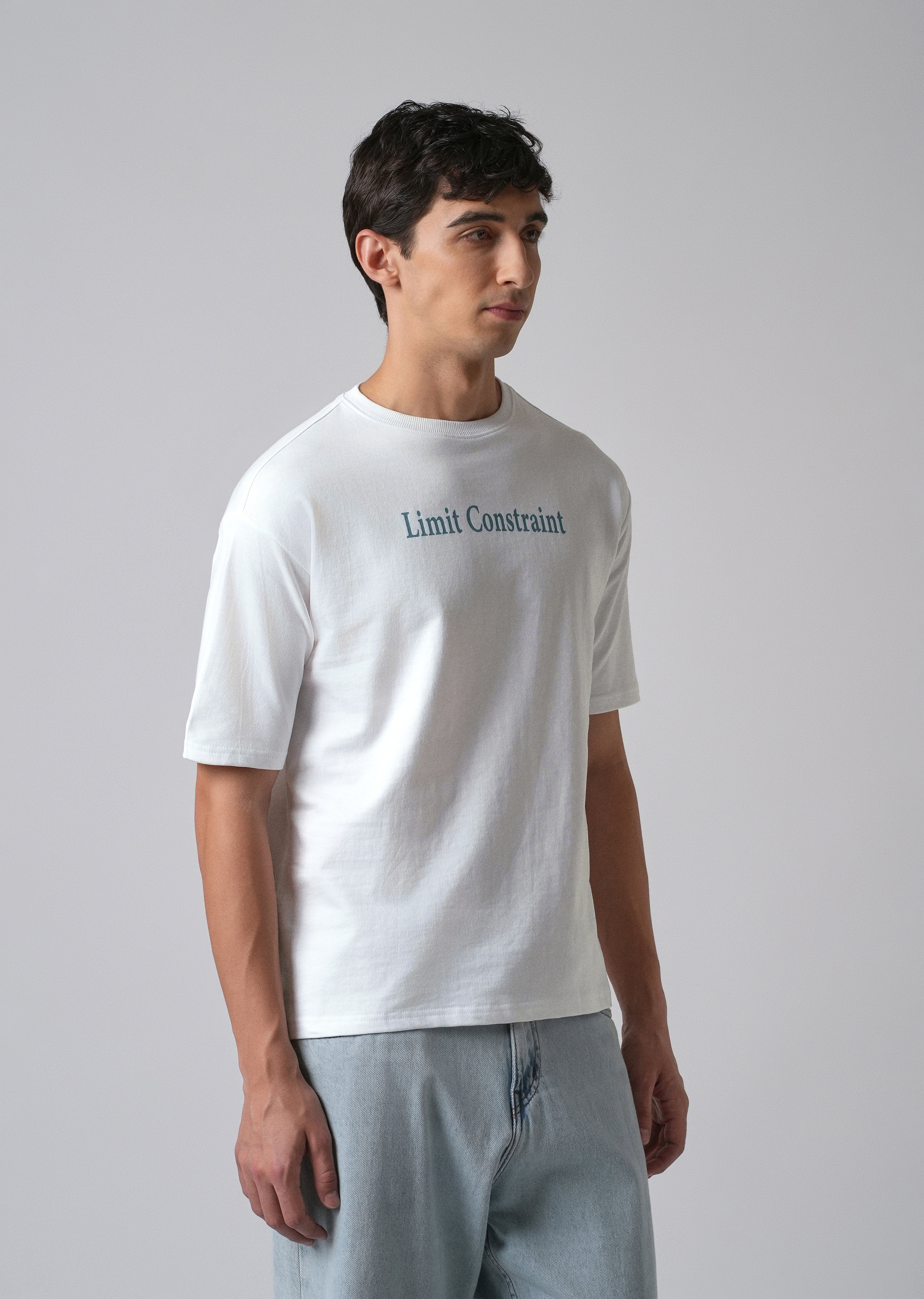White Back Print Relaxed Fit T- shirt - Image 5