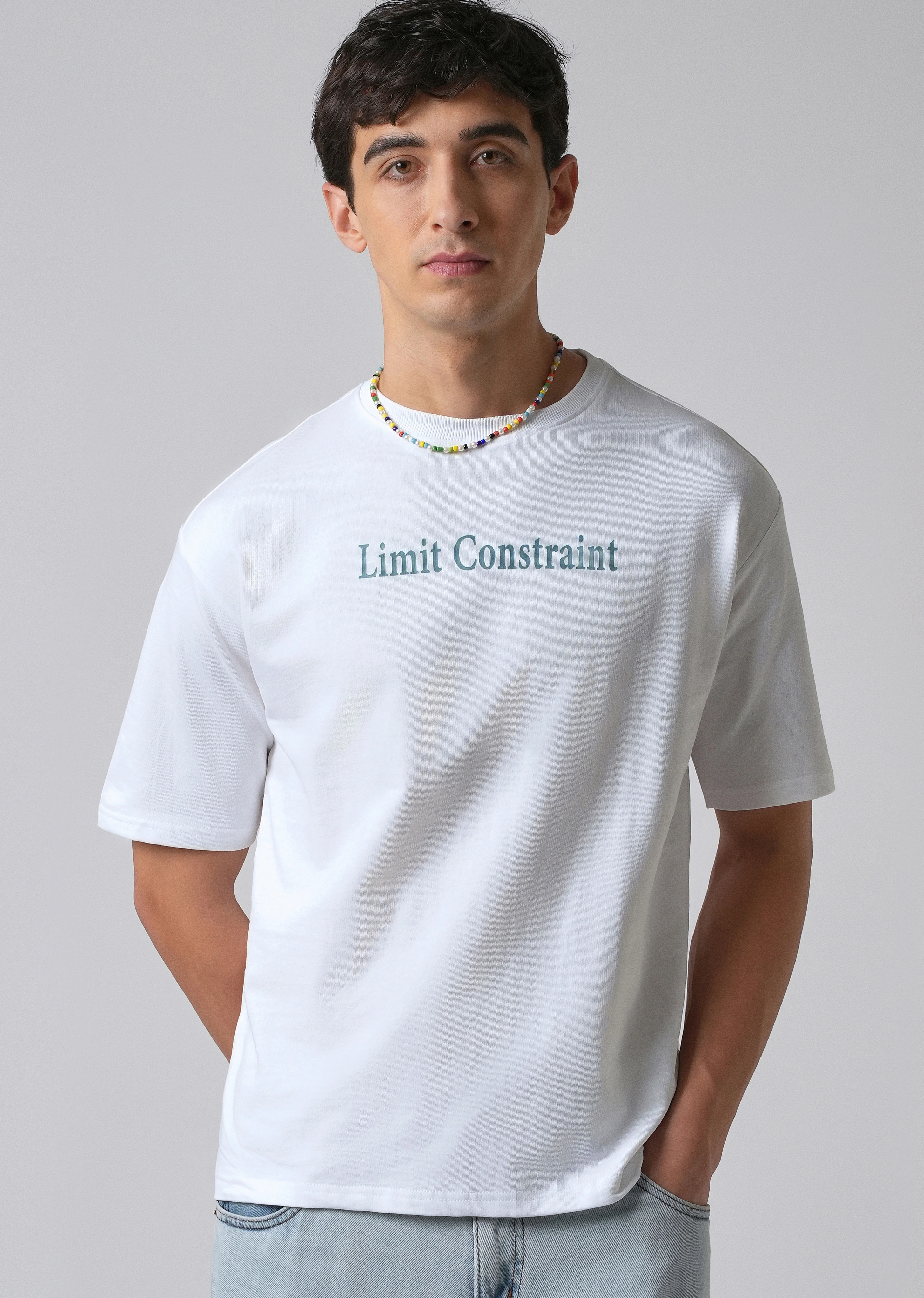 White Back Print Relaxed Fit T- shirt - Image 7