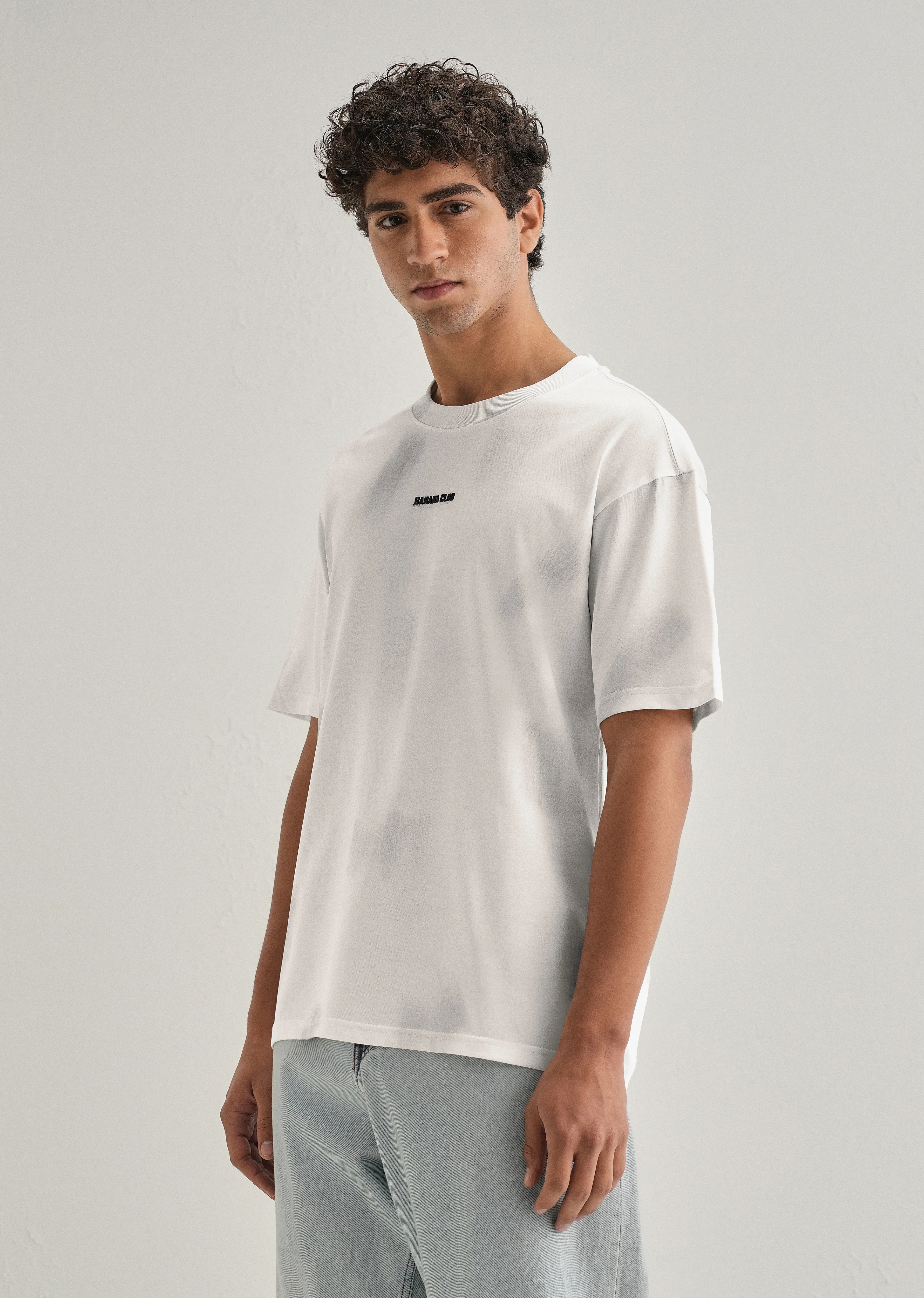 White Brushstroke Oversized T-shirt - Image 4