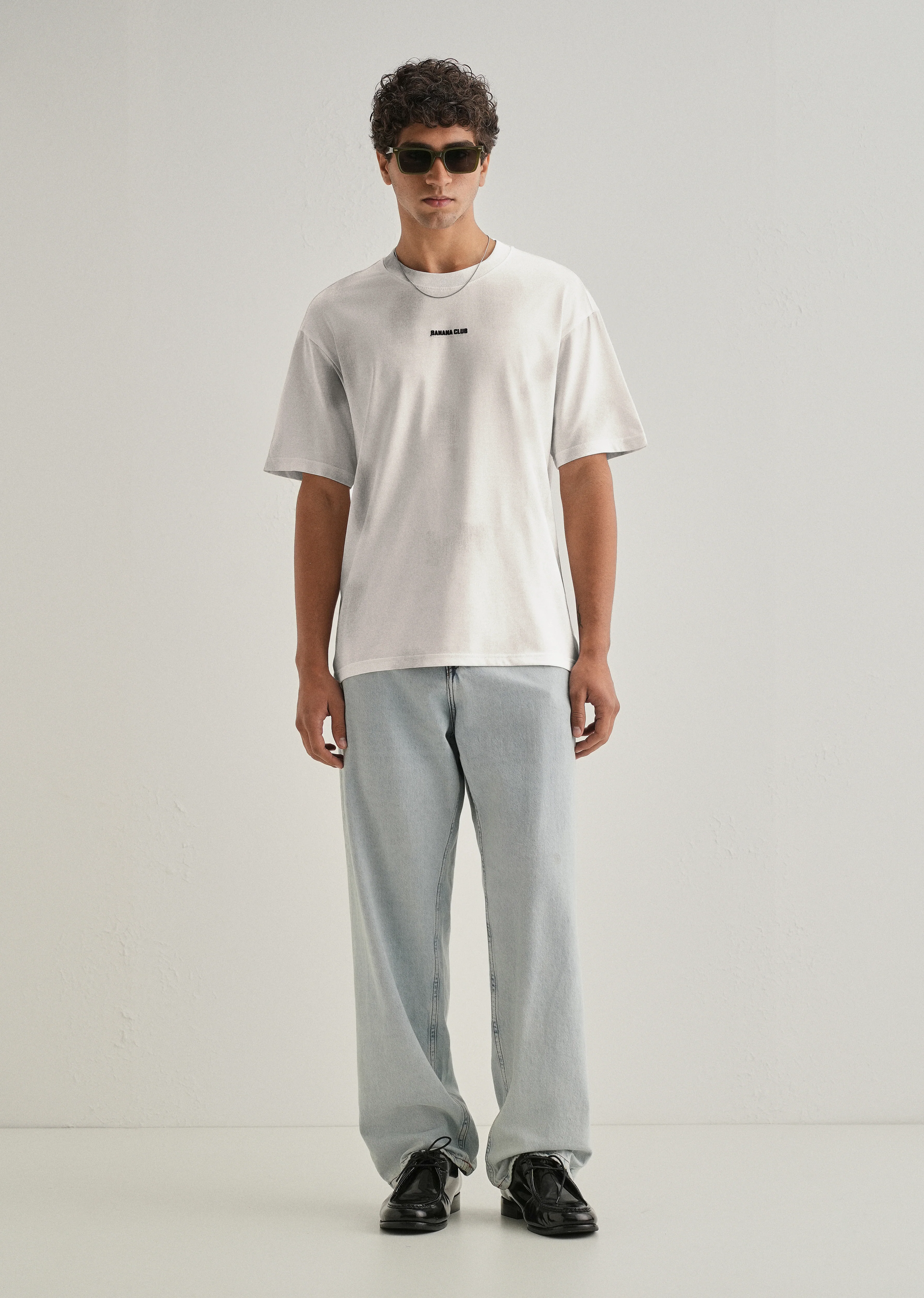 White Brushstroke Oversized T-shirt - Image 6