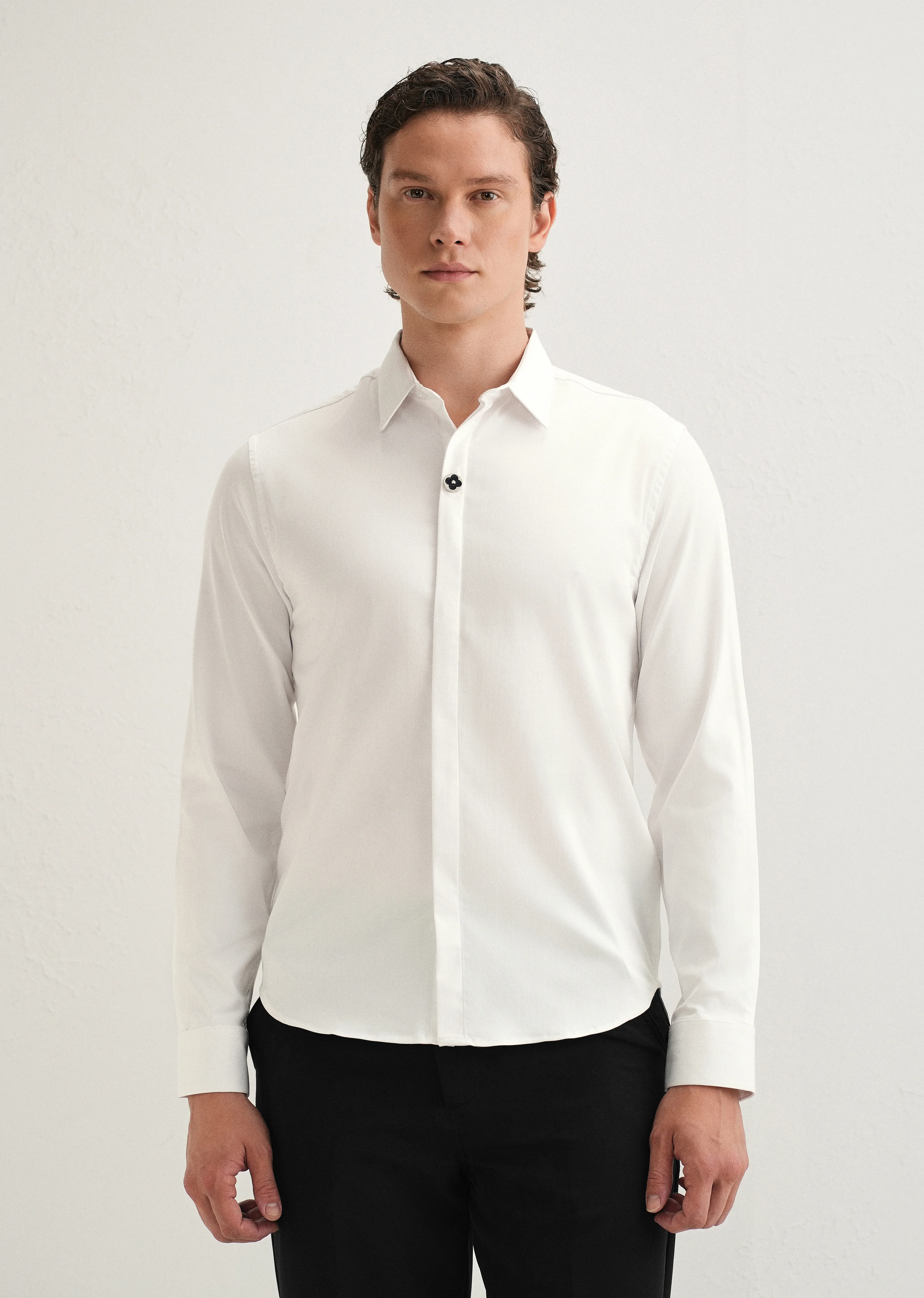 White Clover Button Designer Shirt - Image 3