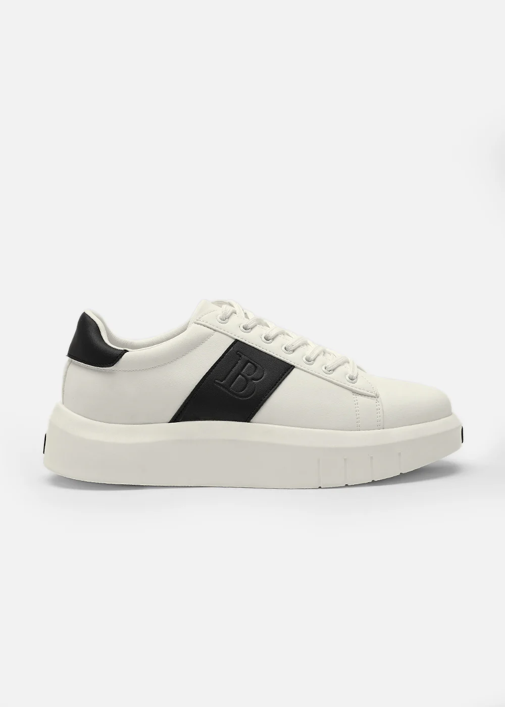 White Contrast Stripe Sneakers - Image 2