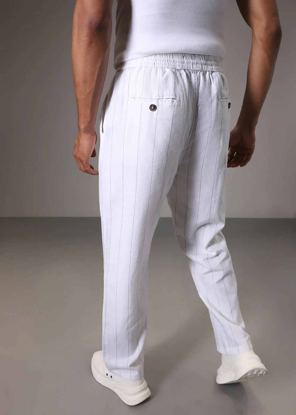 White Cotton Linen Pant - Image 6