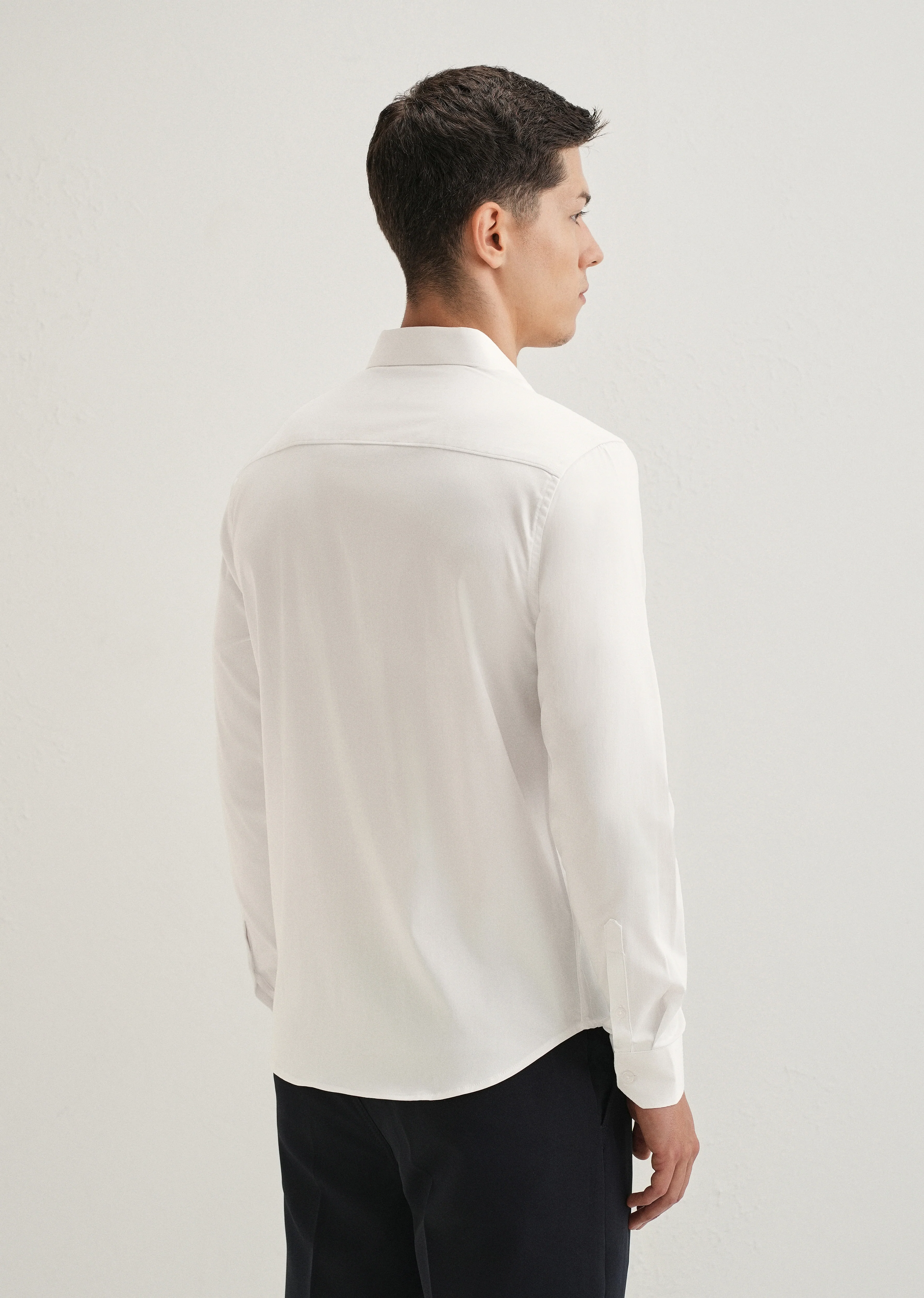 White Crystal Flower Designer Shirt - Image 4