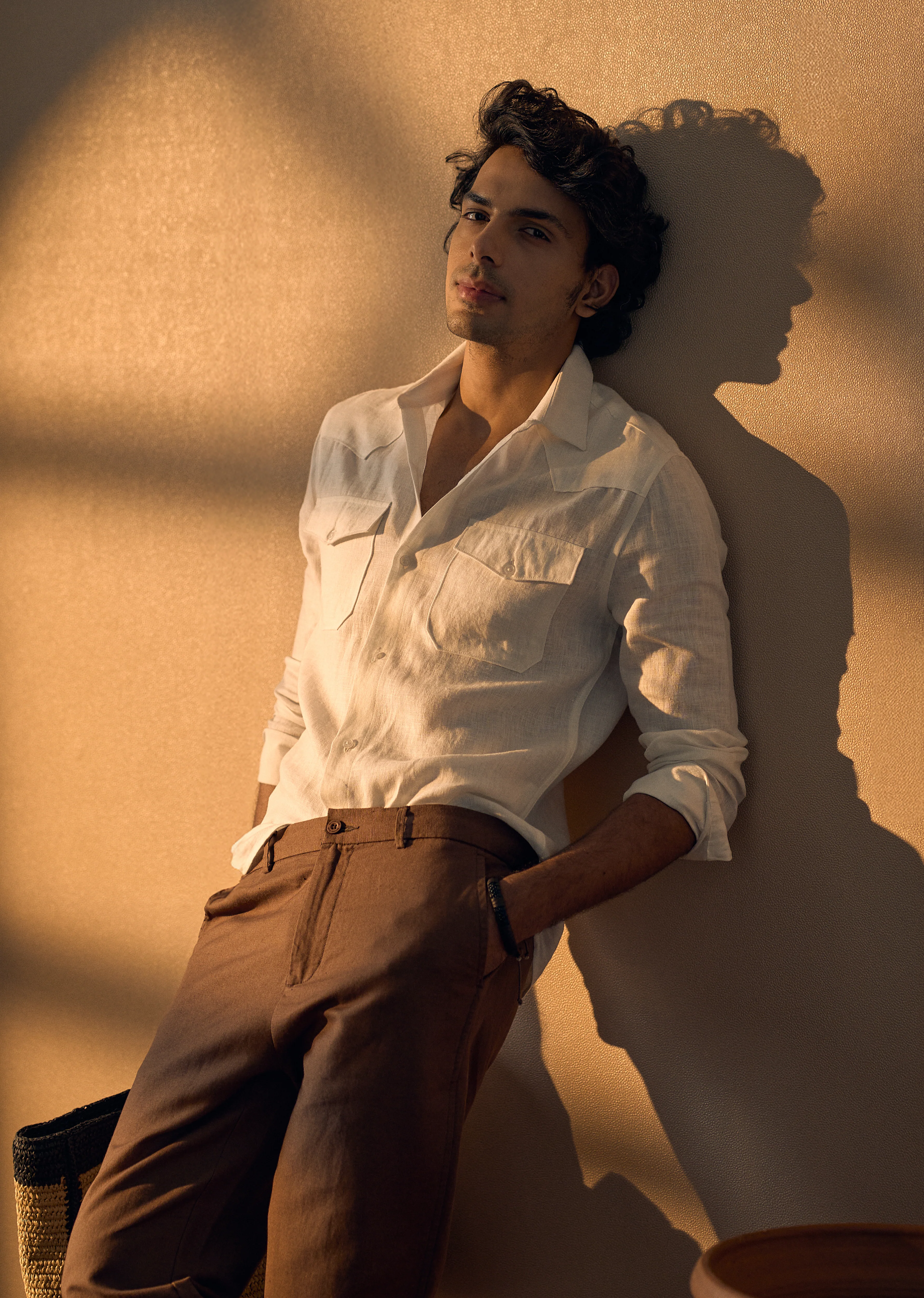 White Double Pocket 100% Pure Irish Linen Shirt - Image 2