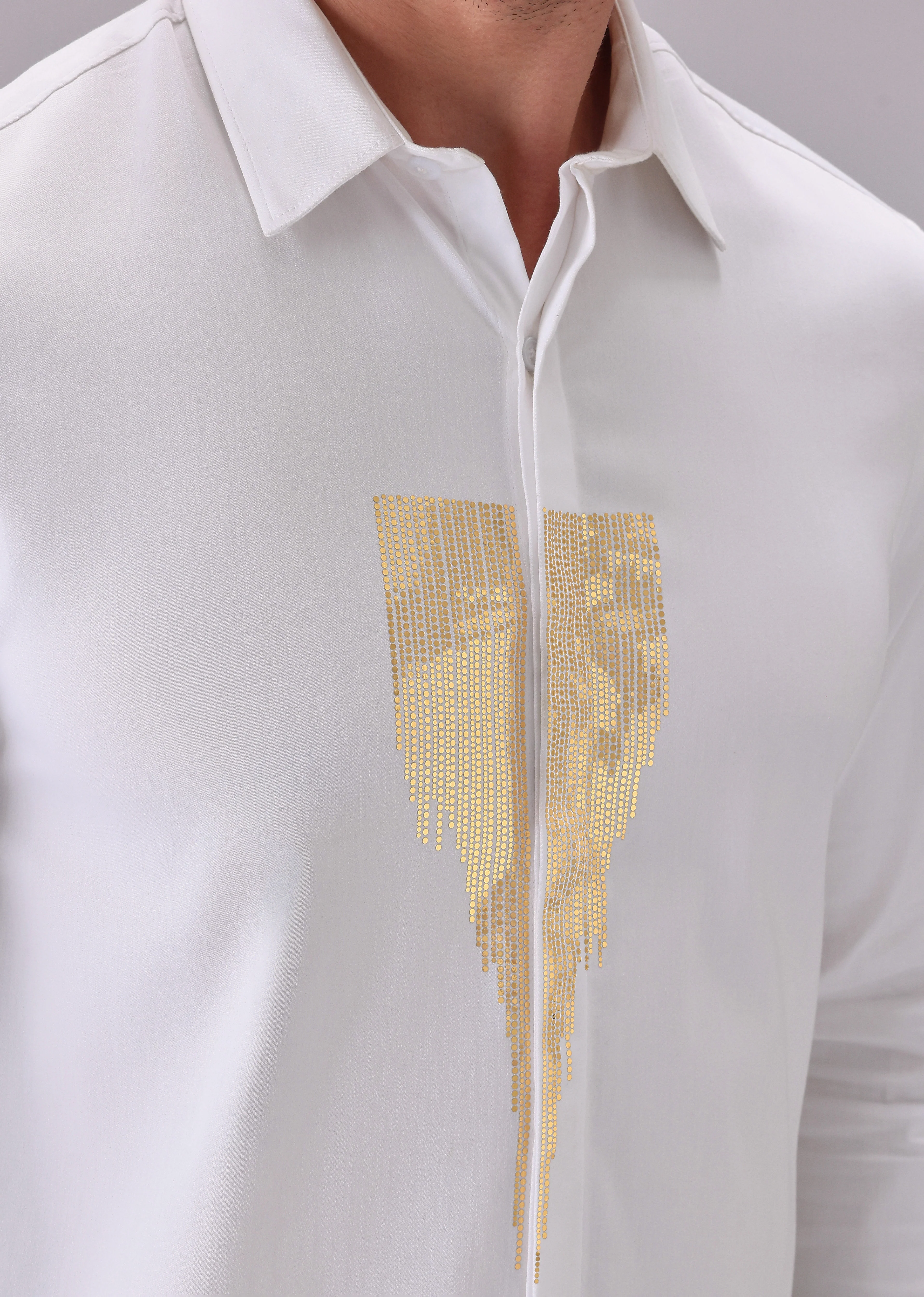 White Glimmer Designer Shirt - Image 5