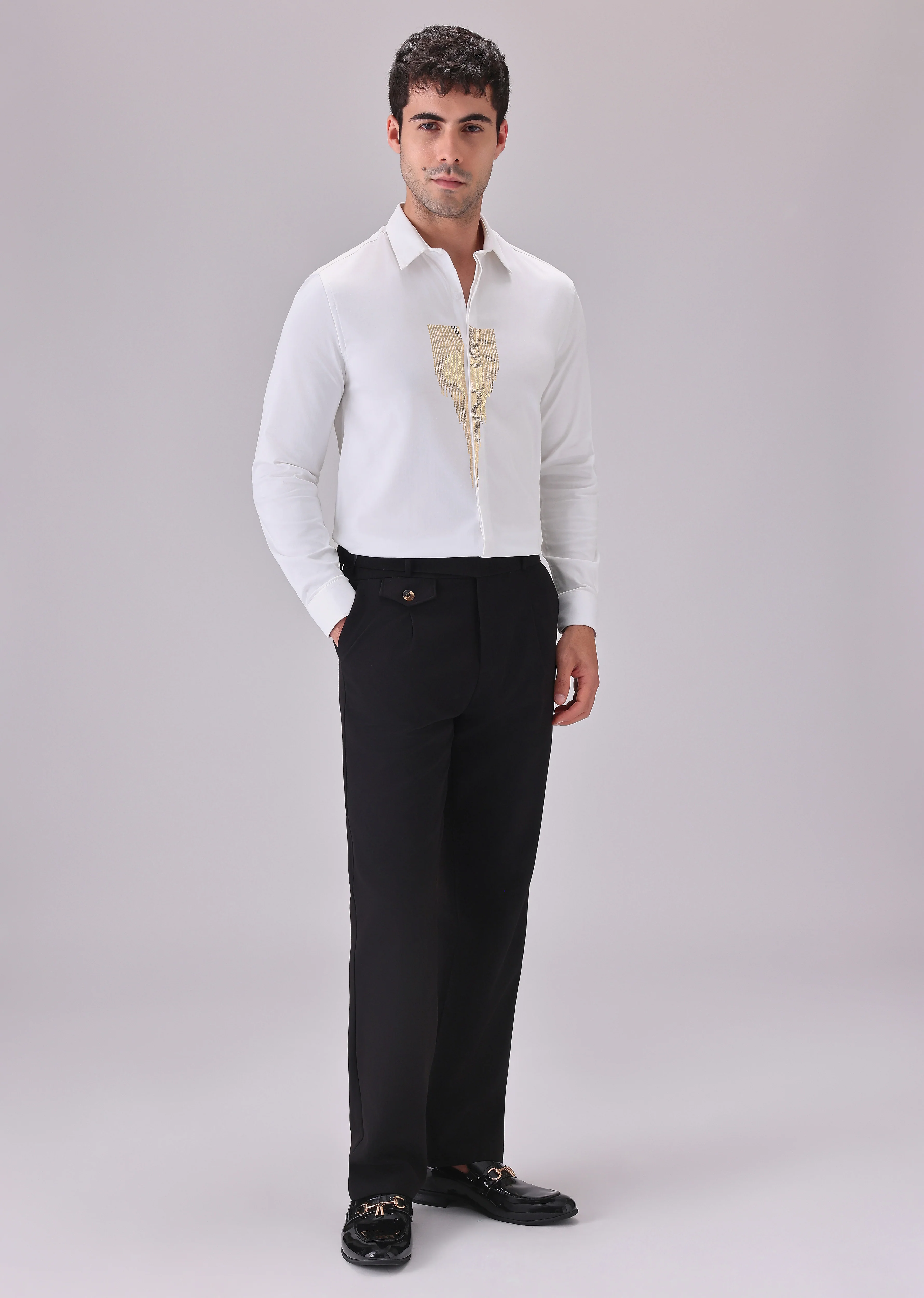 White Glimmer Designer Shirt - Image 6