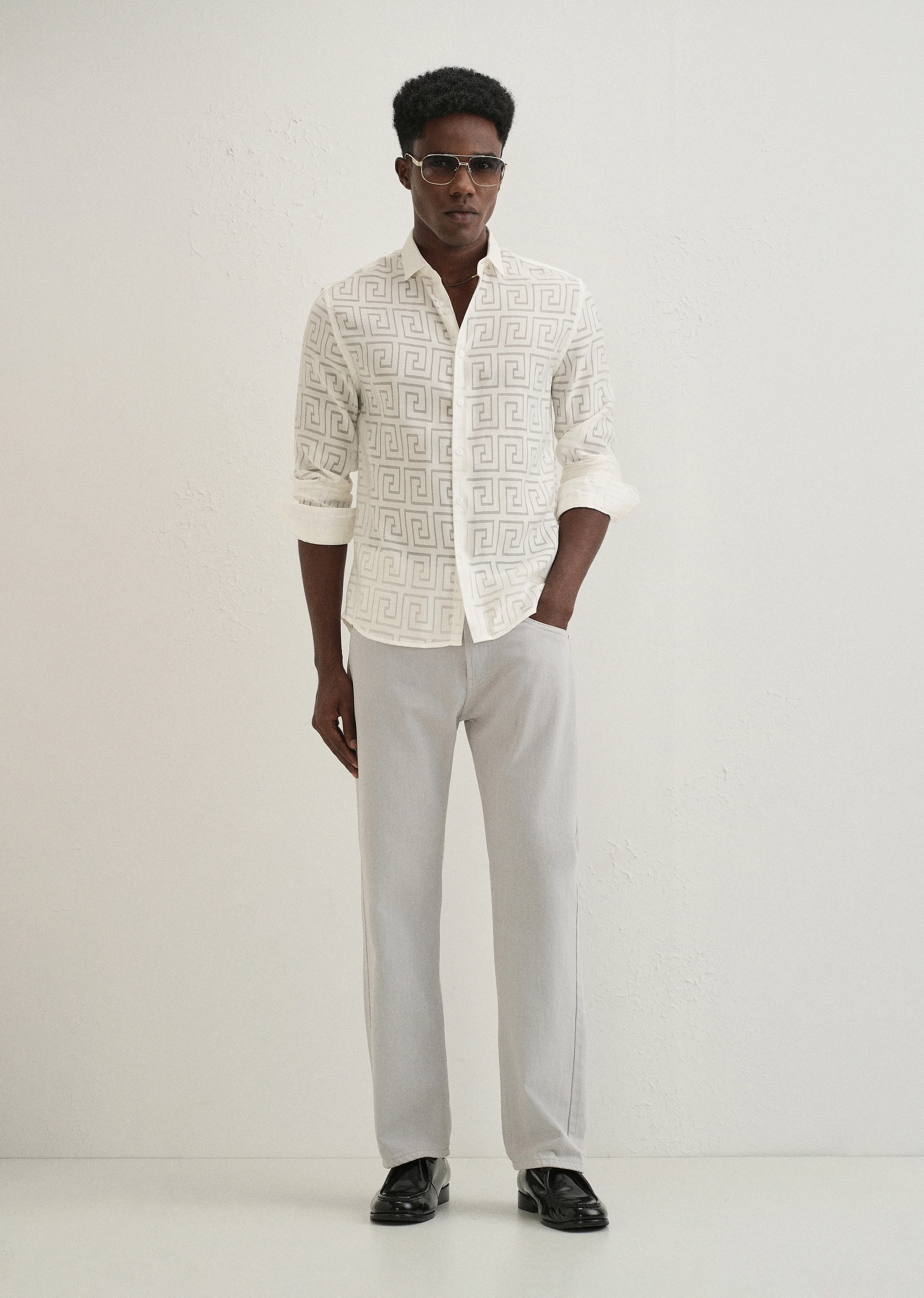 White Laser Cut Shirt - Image 6