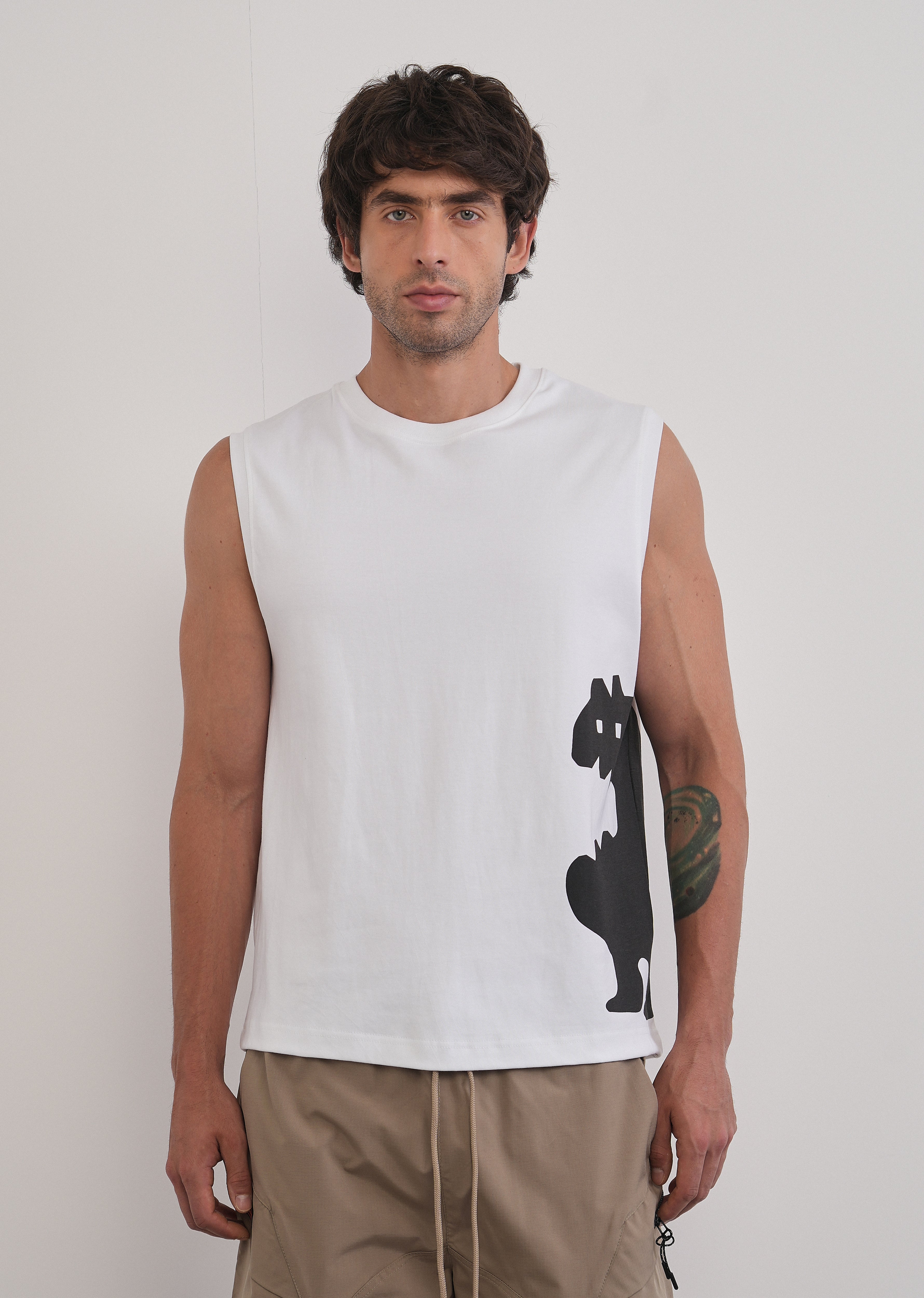 White Lo-Fi Living Tank - Image 3