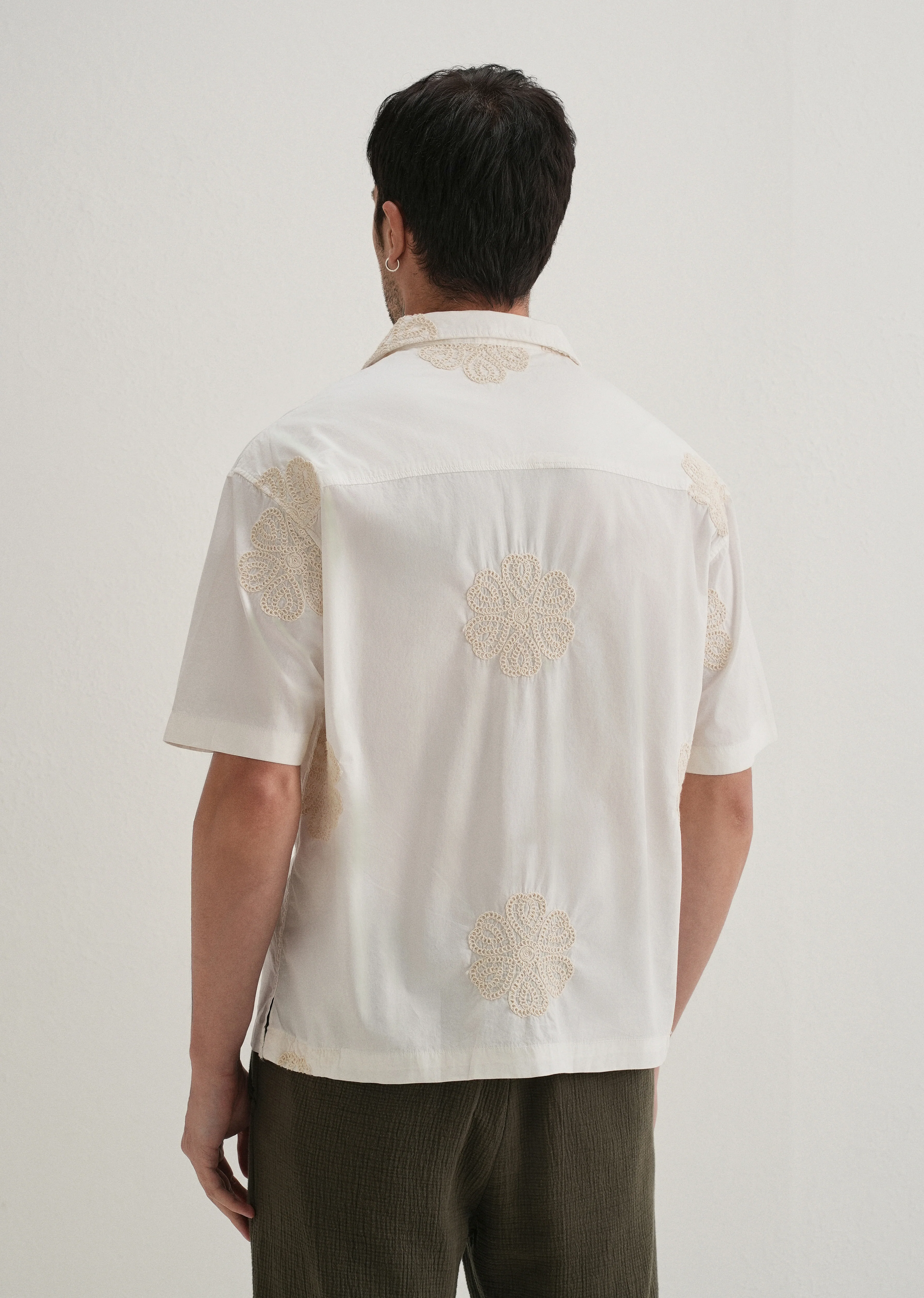 White Medallion Embroidered Shirt - Image 2