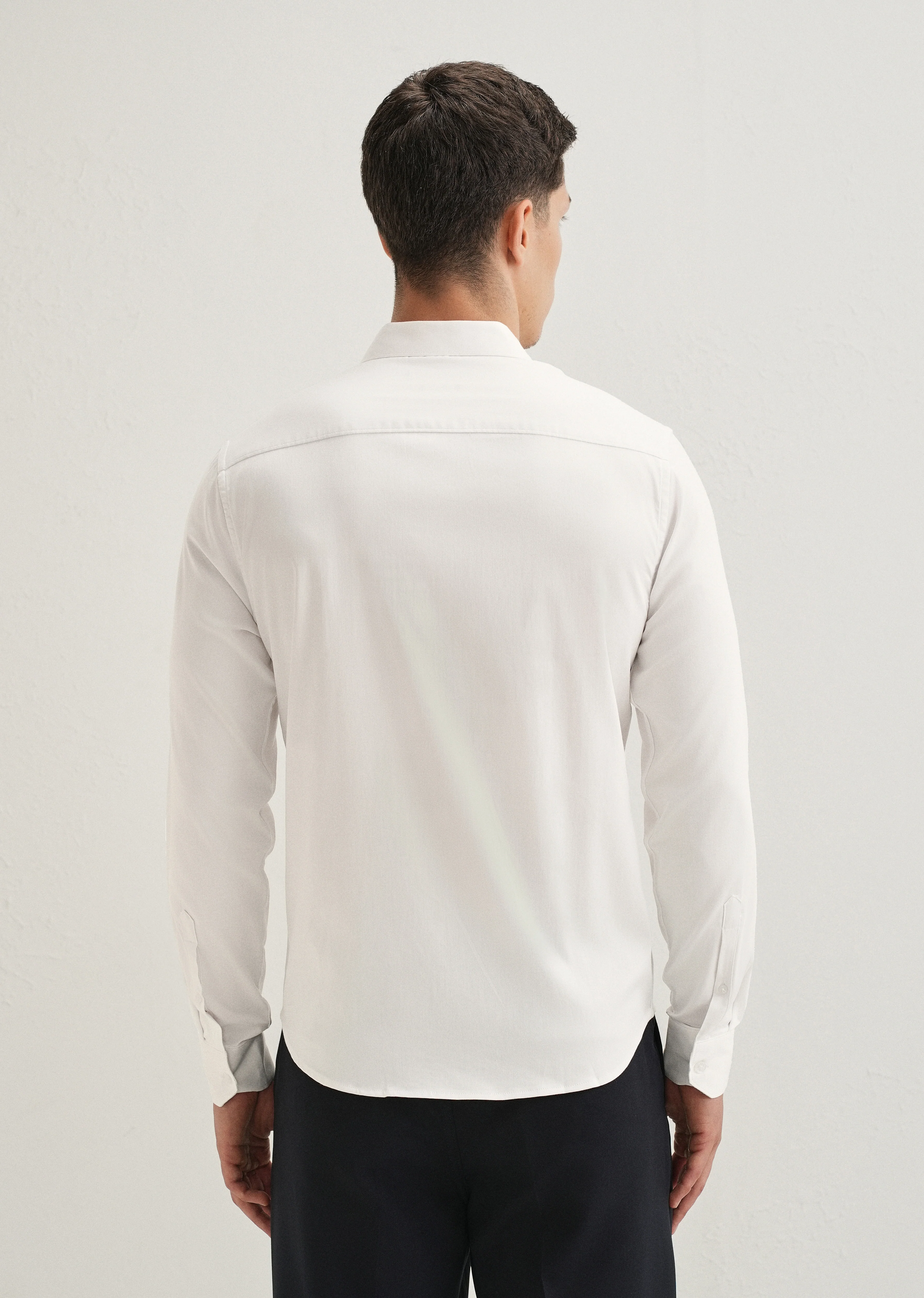 White Metallic Butterfly Designer Shirt - Image 4
