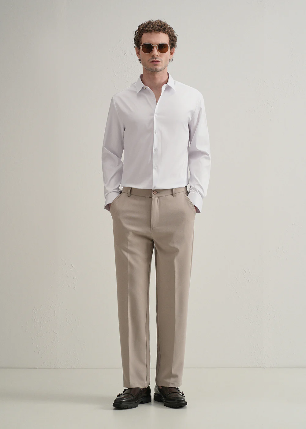 White Plain Stitchless Placket Shirt - Image 6