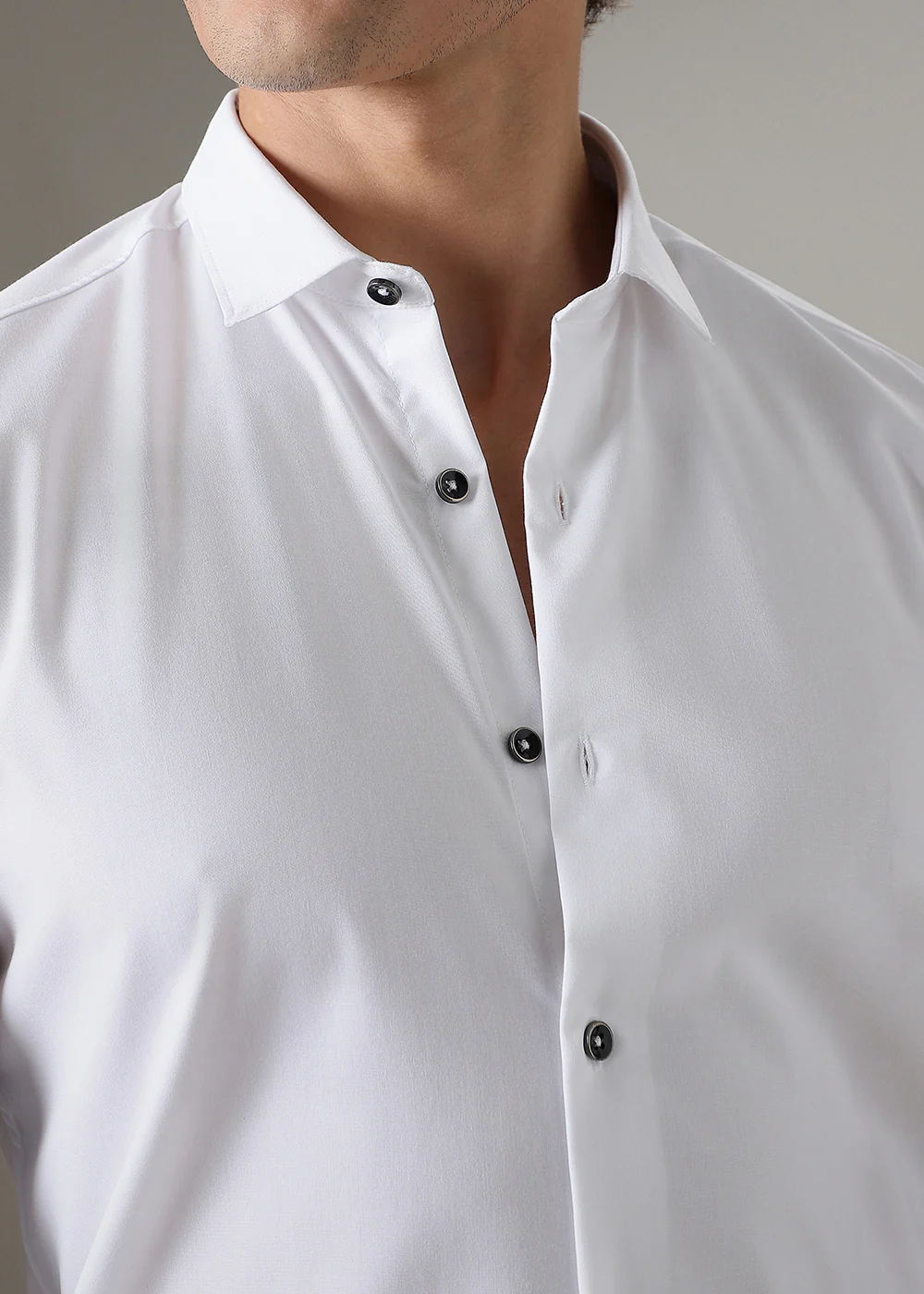 White Plain Wrinkle Free Shirt - Image 2