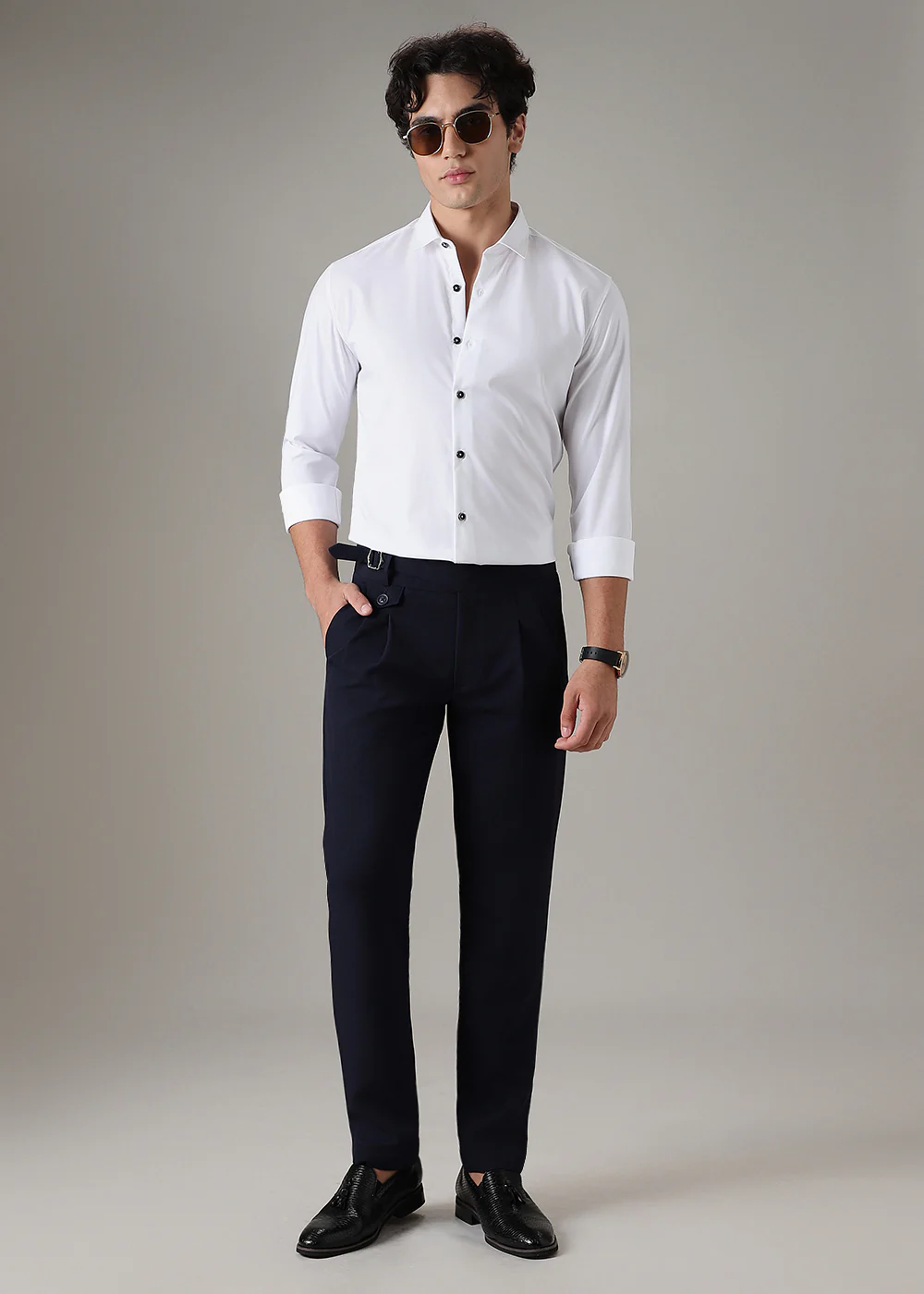 White Plain Wrinkle Free Shirt - Image 5