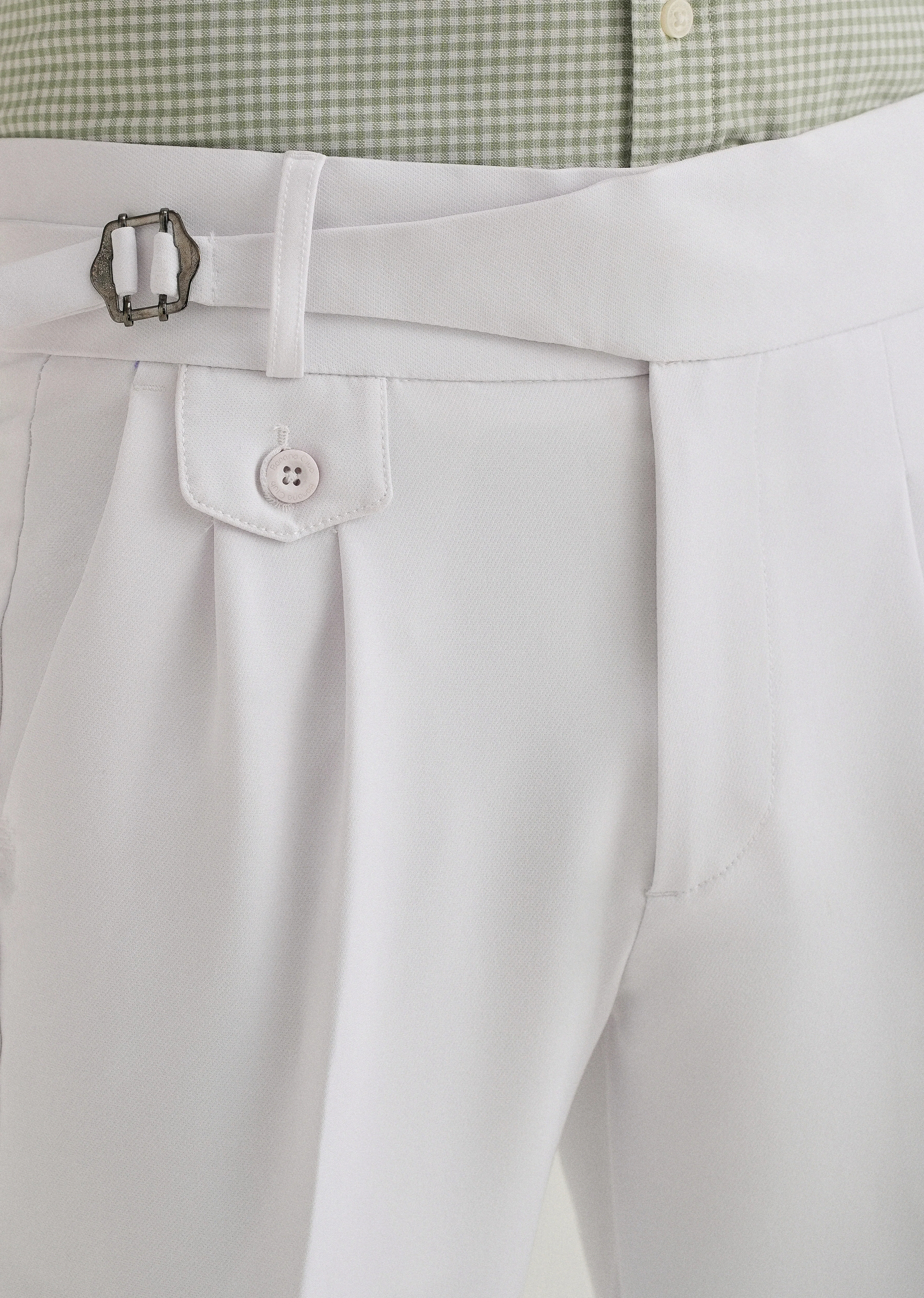 White Pleated Gurkha Pant - Image 5