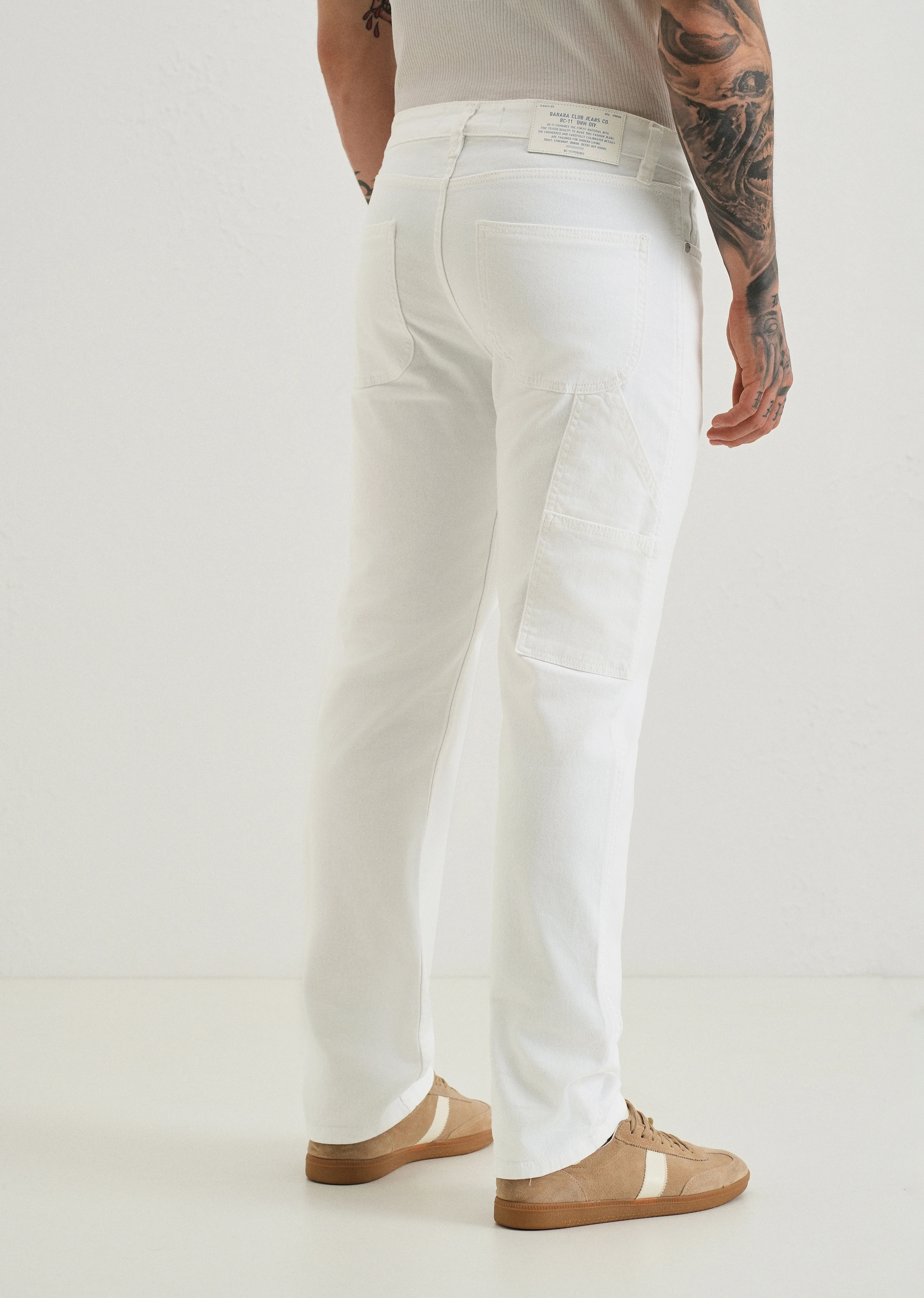 White Straight fit Jeans - Image 2
