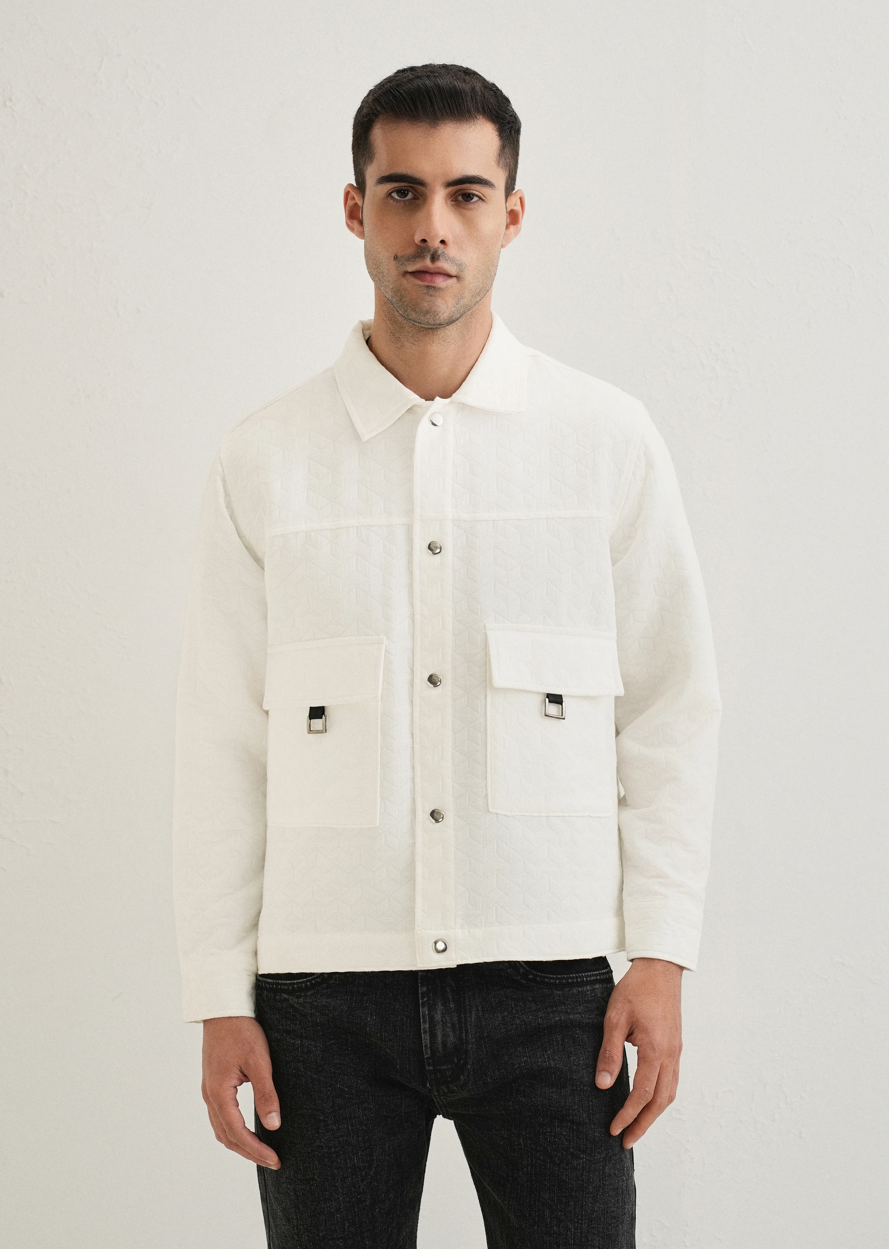 White Utility Shacket - Image 3