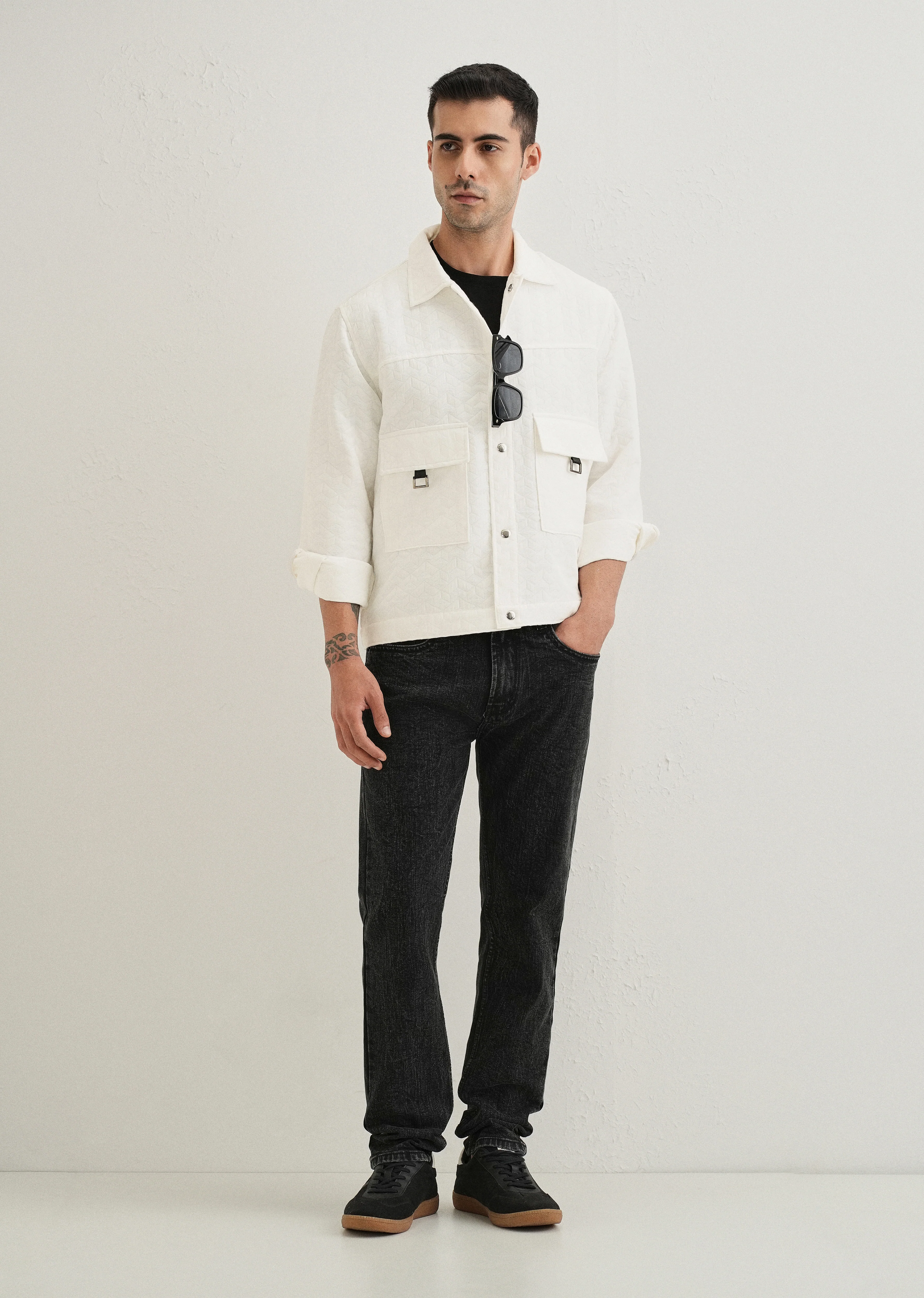 White Utility Shacket - Image 6