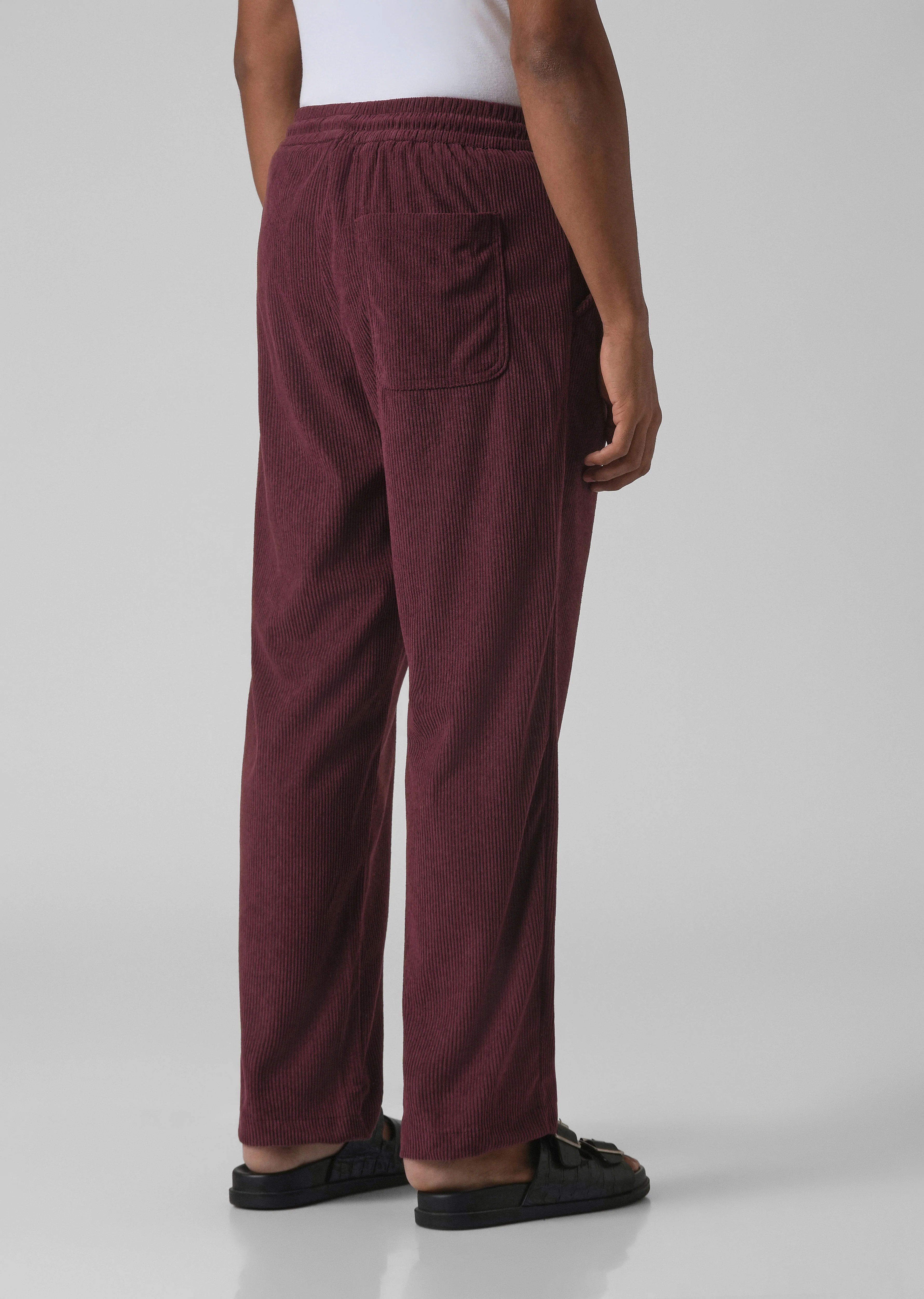 Wine Maroon Corduroy Pants - Image 2