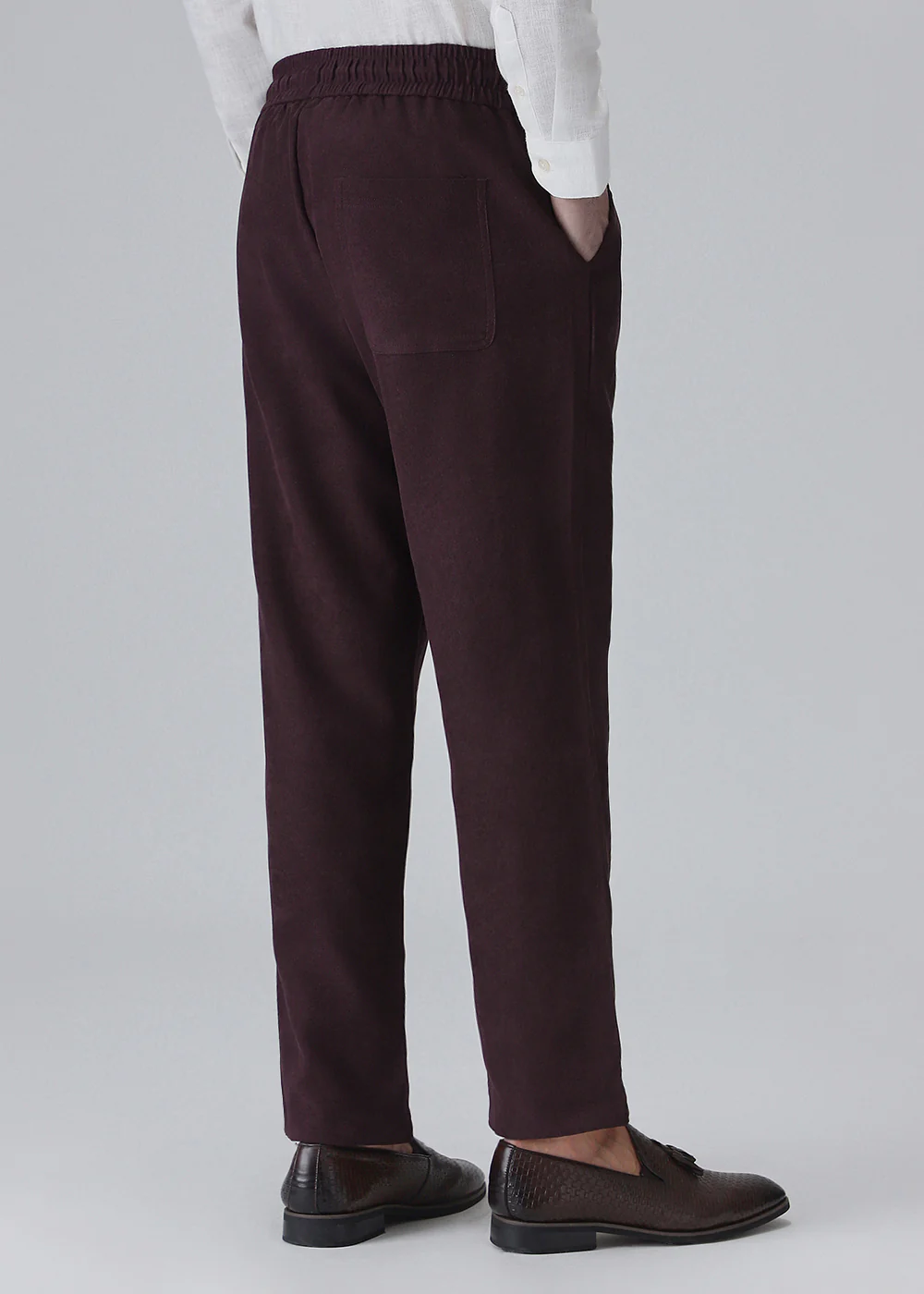 Wine Maroon Thin-Corduroy Trousers - Image 2