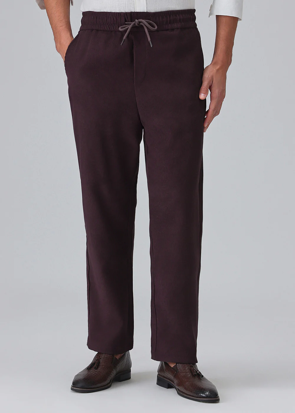 Wine Maroon Thin-Corduroy Trousers - Image 7